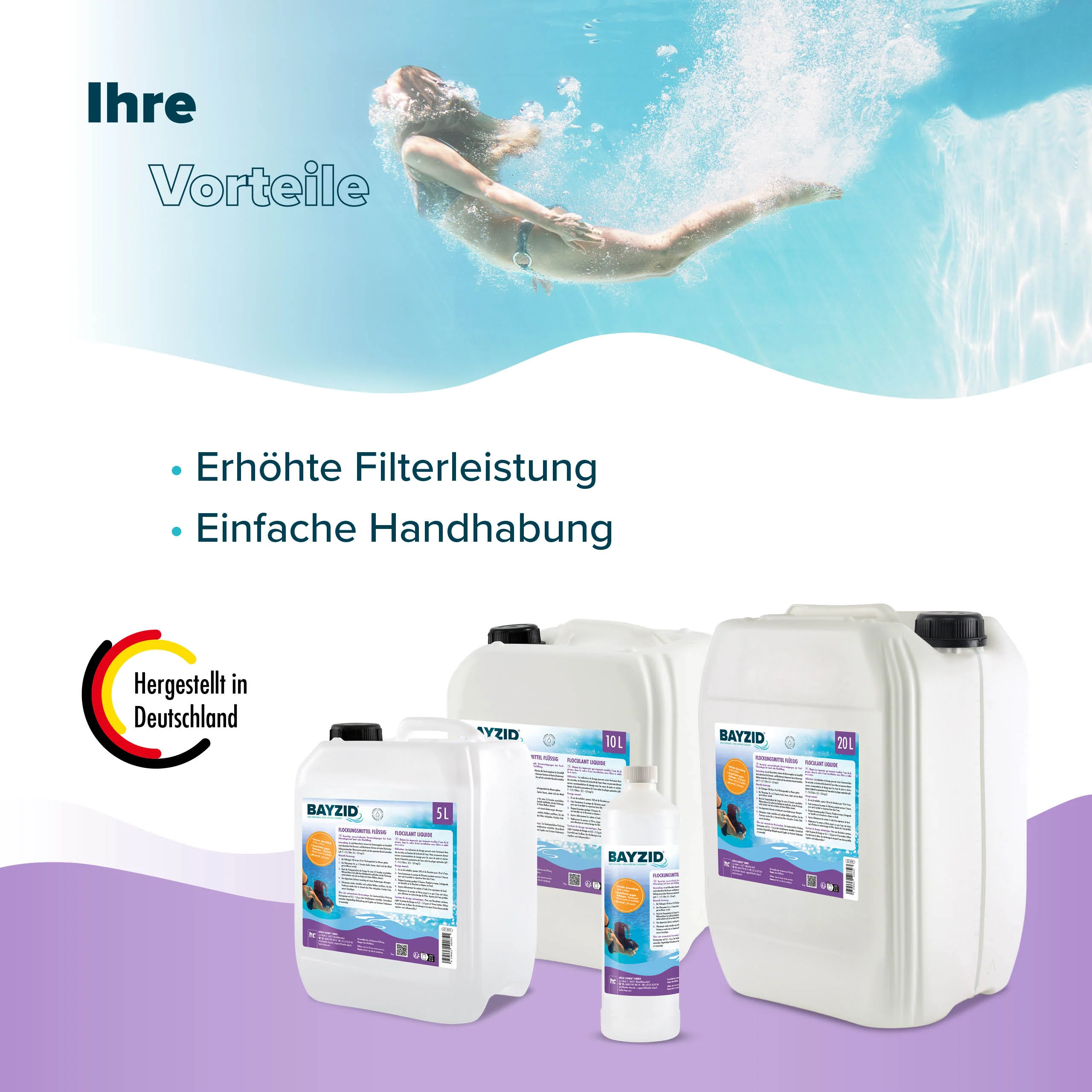 10 L BAYZID® Flockungsmittel flüssig für Pools in Kanister - Image 5