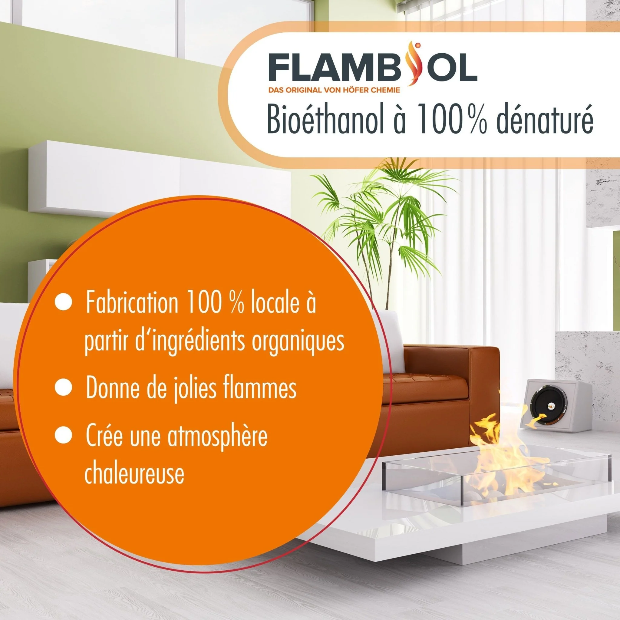 10 L FLAMBIOL® Bioethanol 96,6% Premium für Ethanolkamin in Kanistern - Image 6