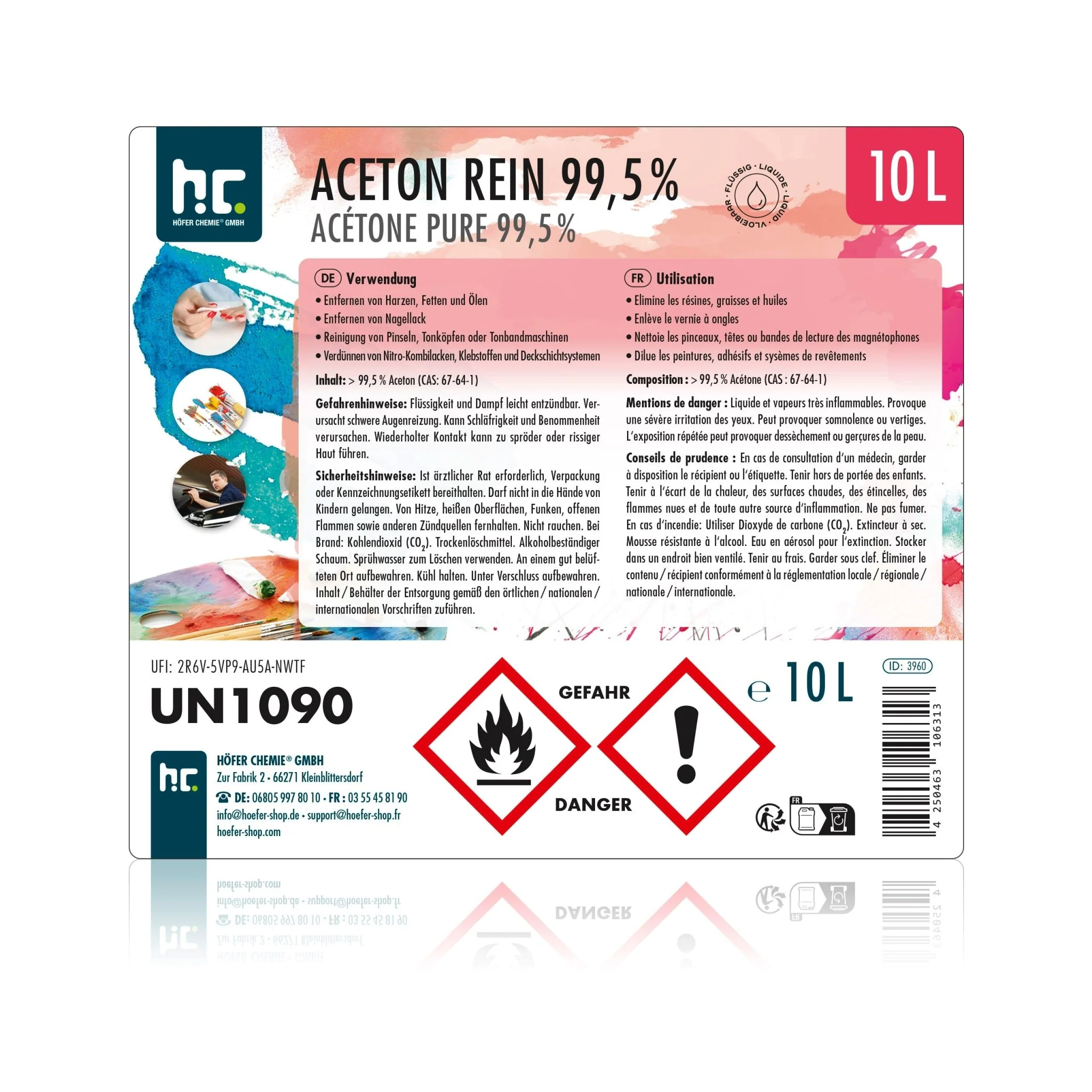 10 L Höfer Chemie® Aceton rein 99,5% in Kanister - Image 11