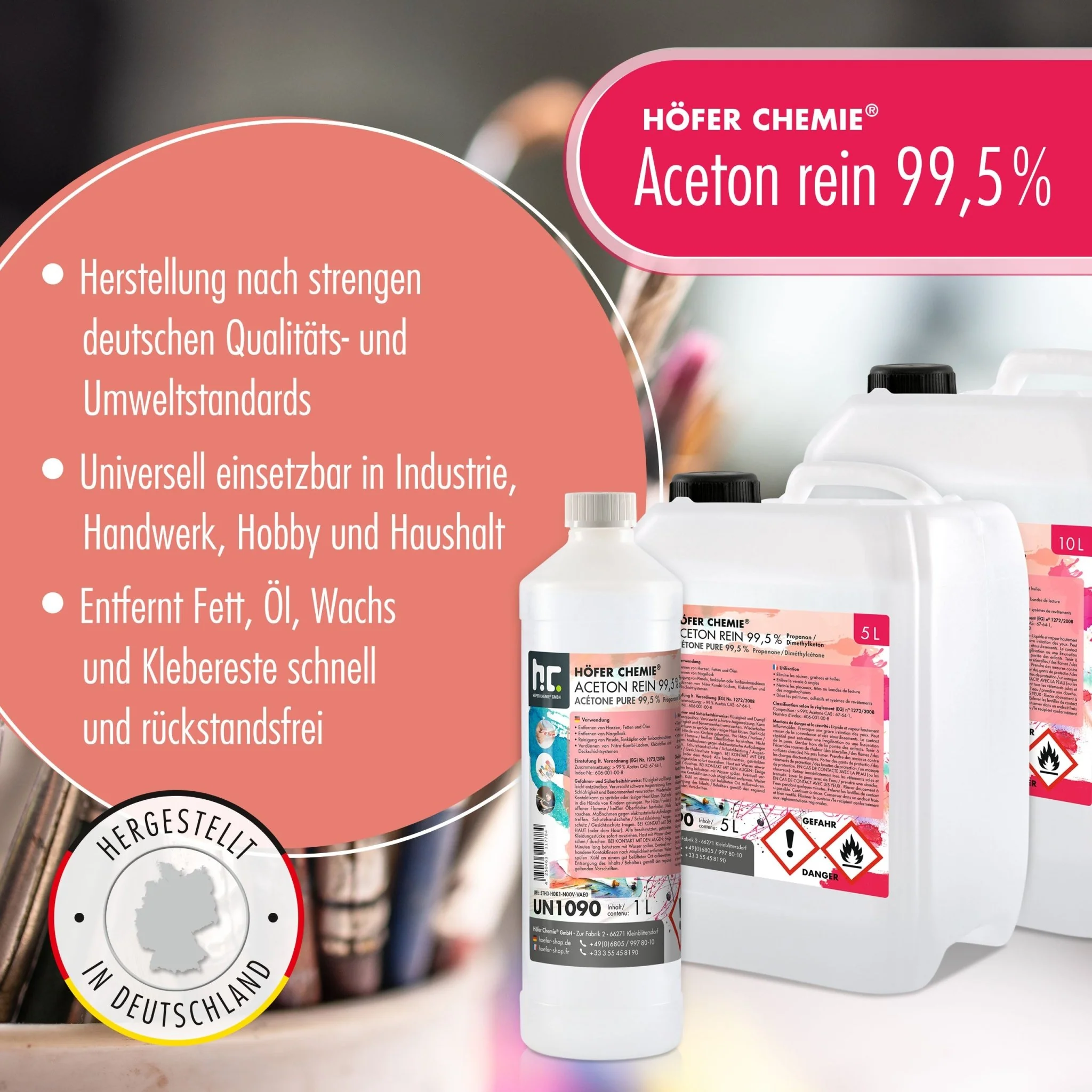 10 L Höfer Chemie® Aceton rein 99,5% in Kanister - Image 17