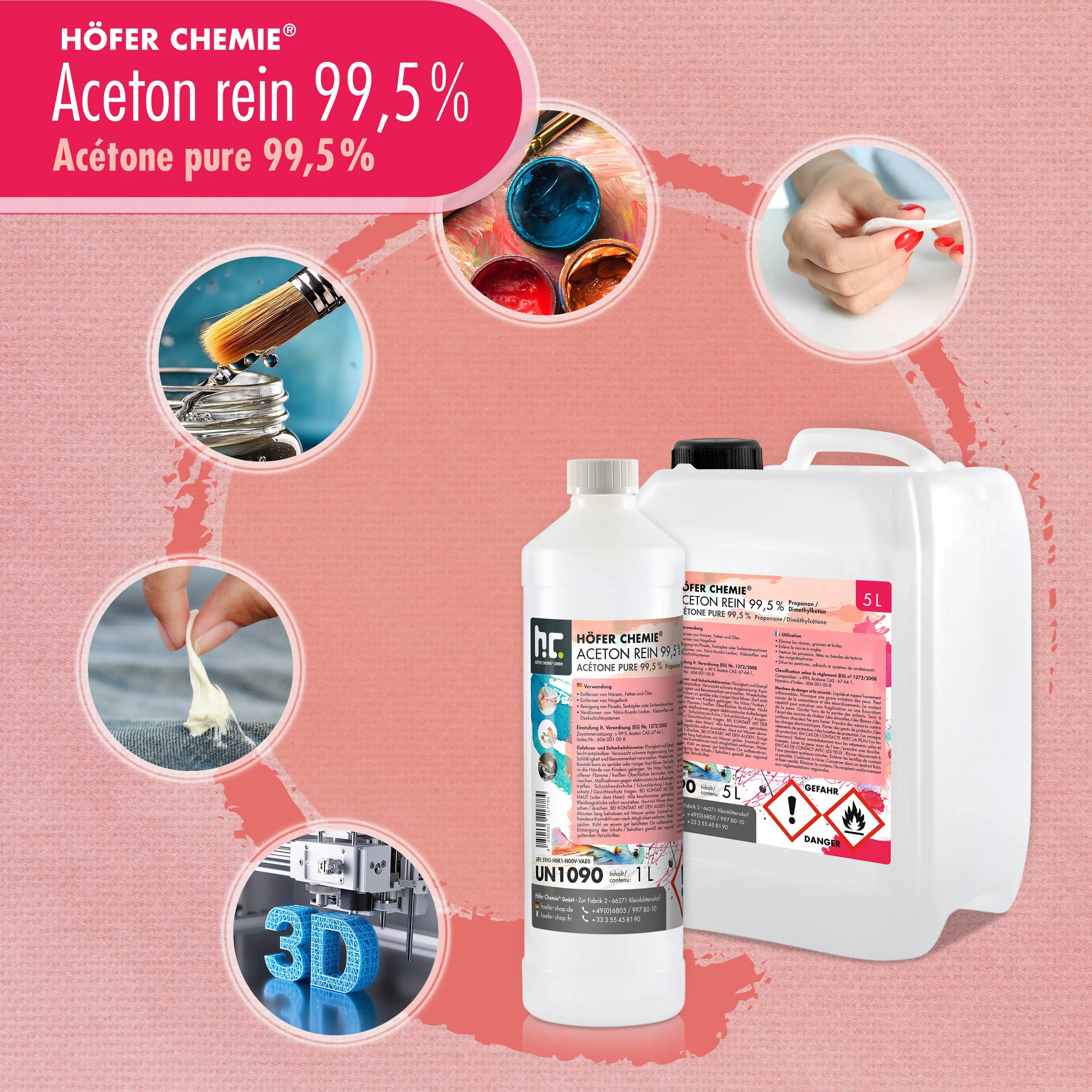 10 L Höfer Chemie® Aceton rein 99,5% in Kanister - Image 18