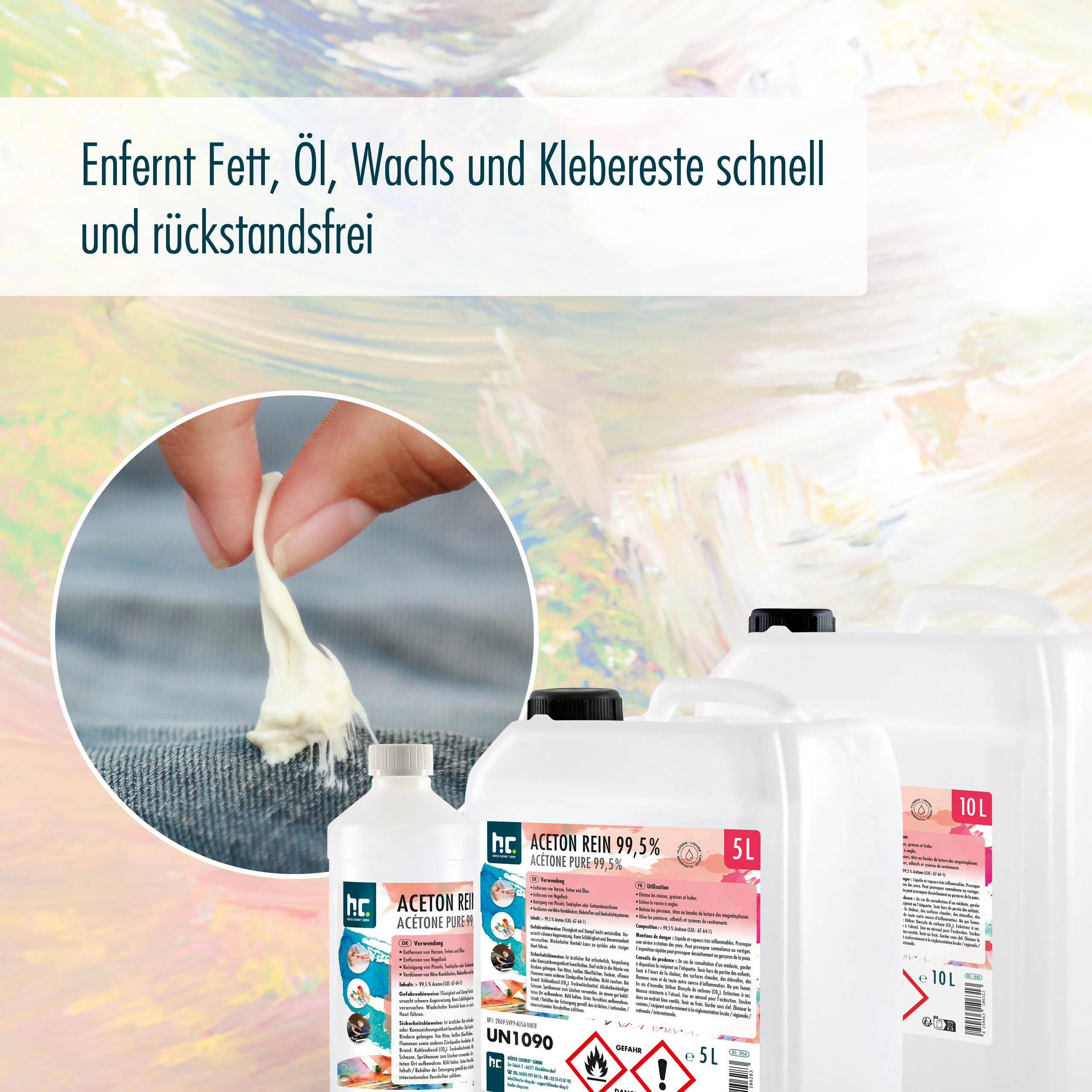 10 L Höfer Chemie® Aceton rein 99,5% in Kanister - Image 5