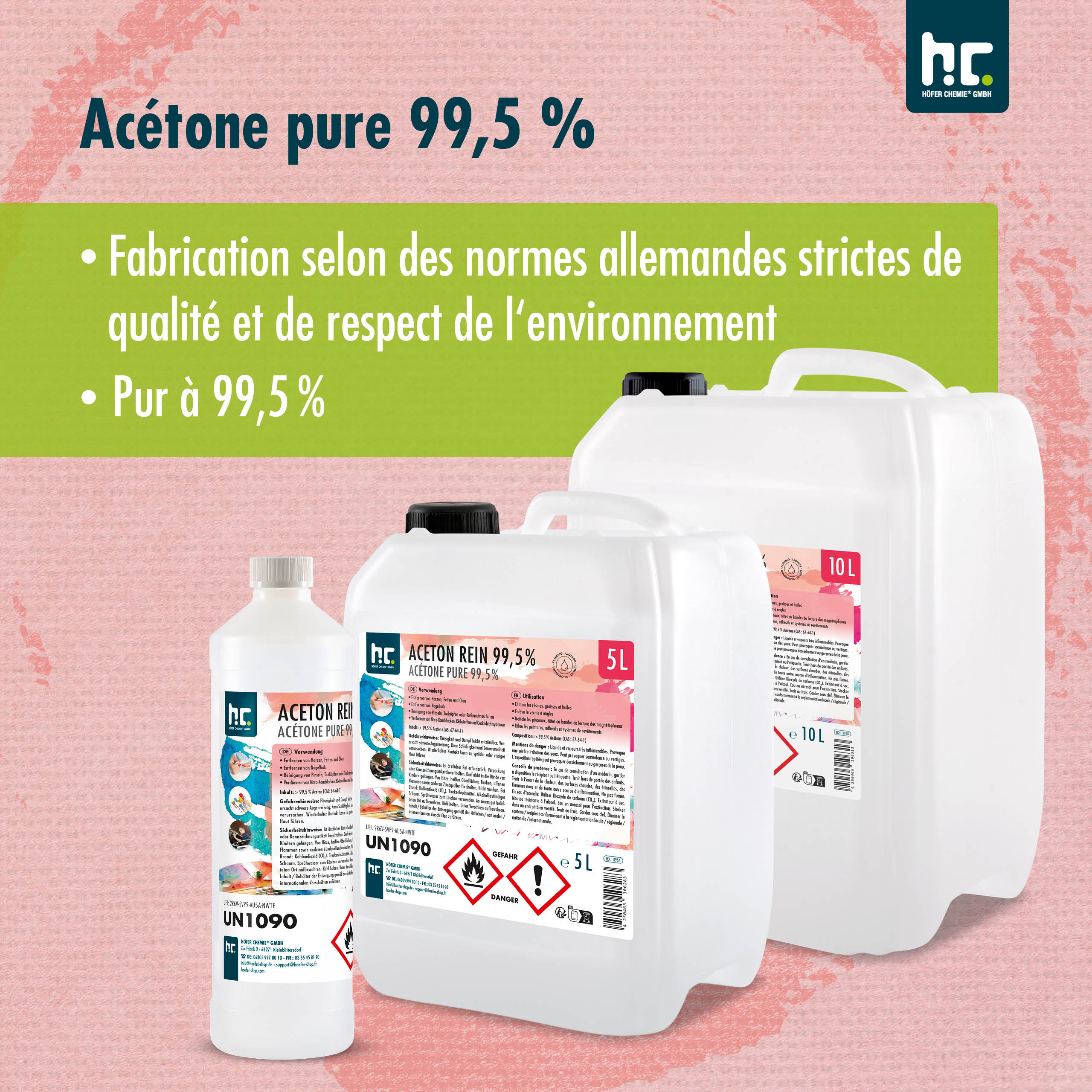 10 L Höfer Chemie® Aceton rein 99,5% in Kanister - Image 7