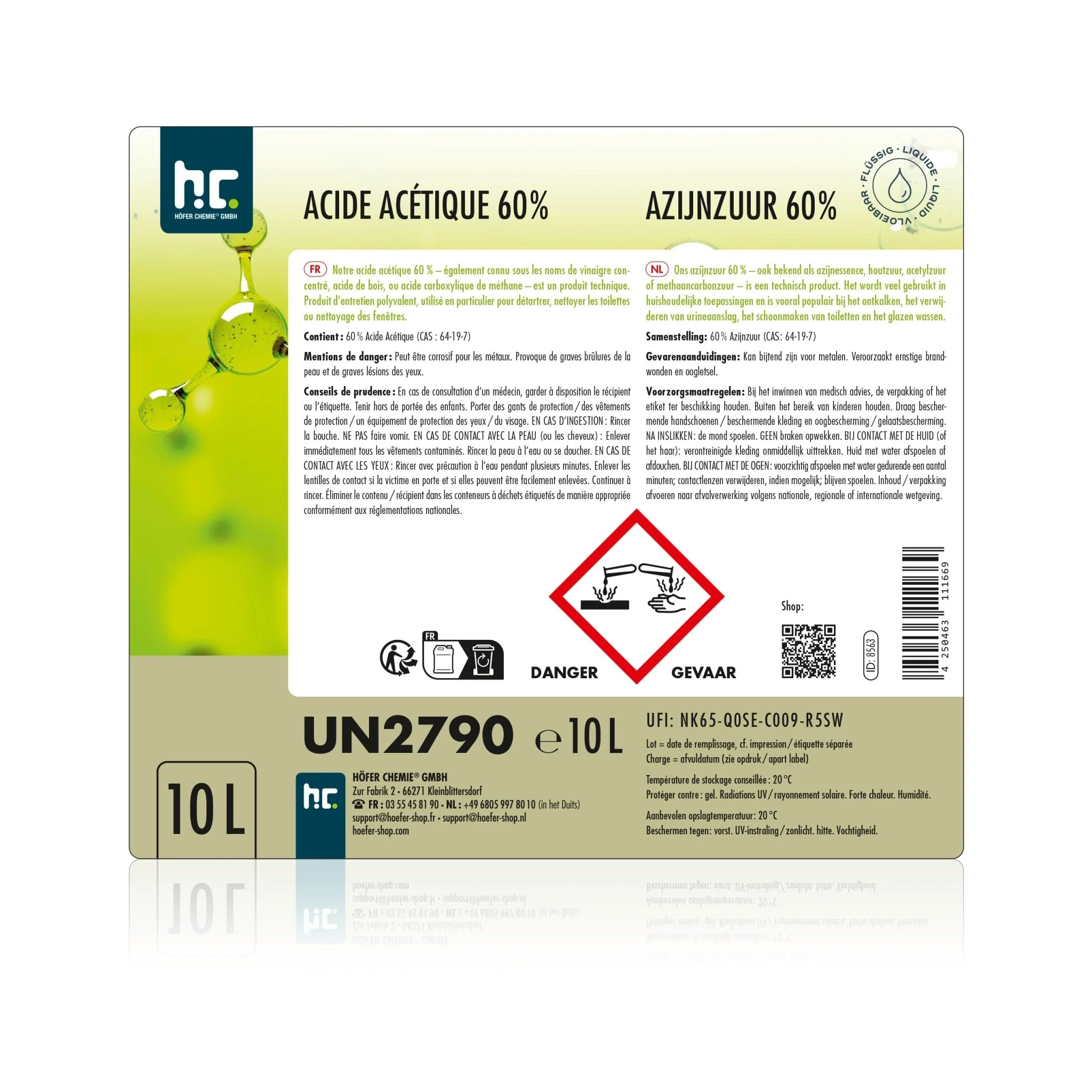 10 L Höfer Chemie® Essigsäure 60% - Image 12