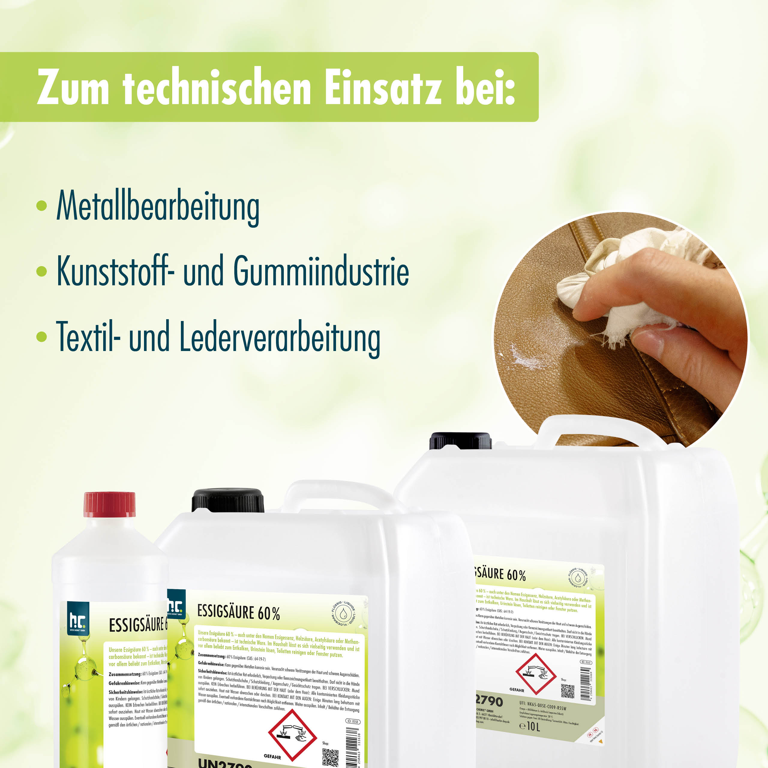 10 L Höfer Chemie® Essigsäure 60% - Image 4