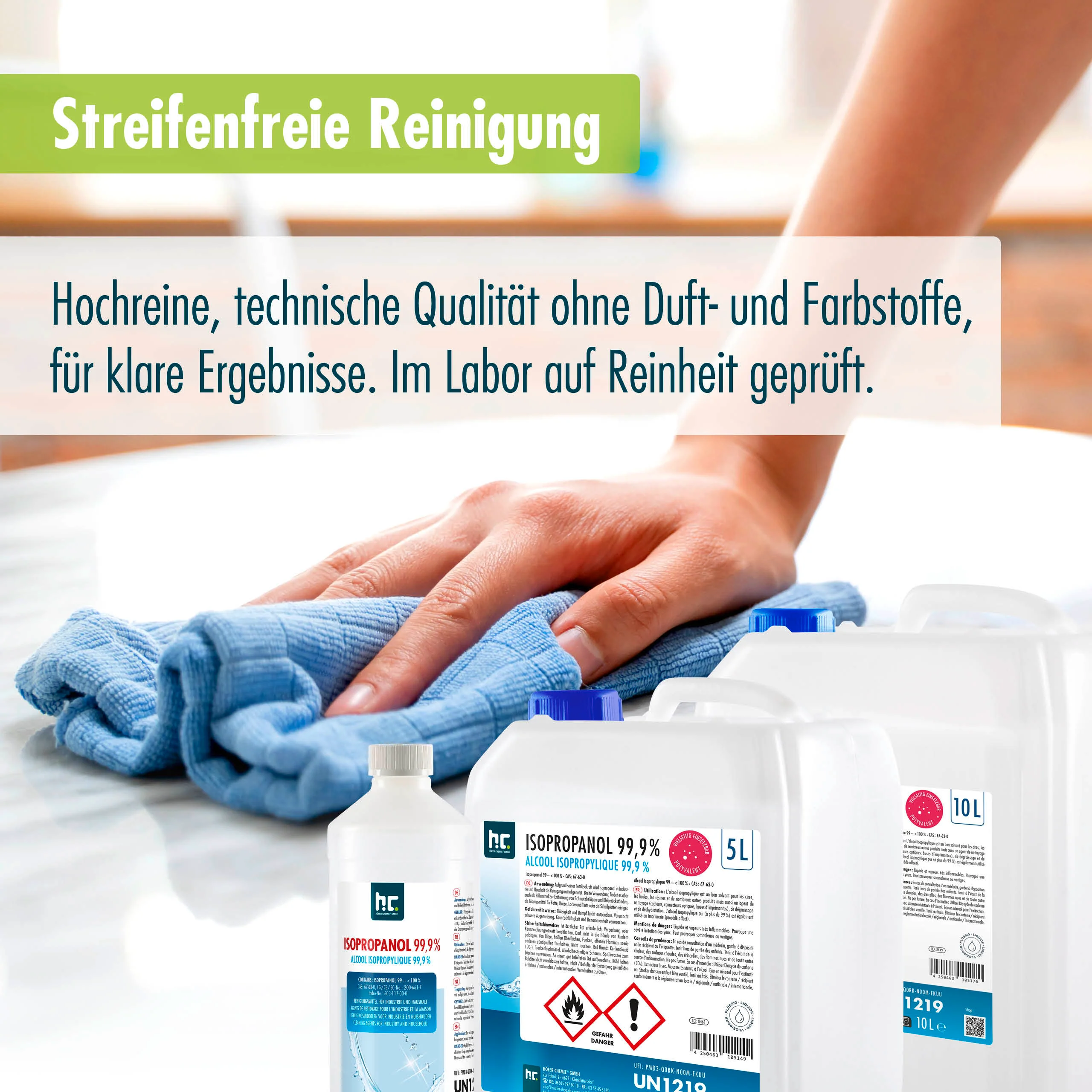 10 L Höfer Chemie® Isopropanol 99,9% in Kanister - Image 3