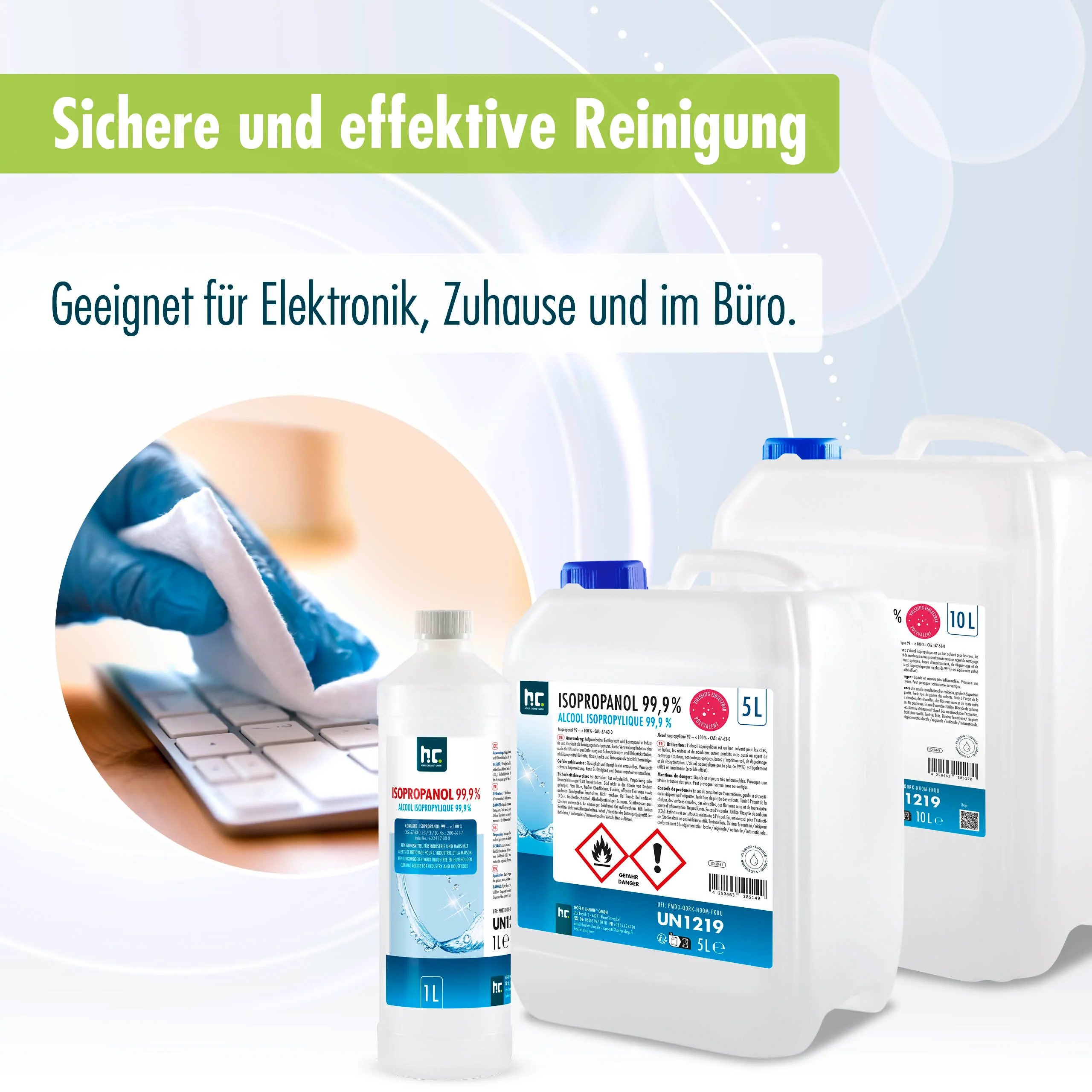 10 L Höfer Chemie® Isopropanol 99,9% in Kanister - Image 4