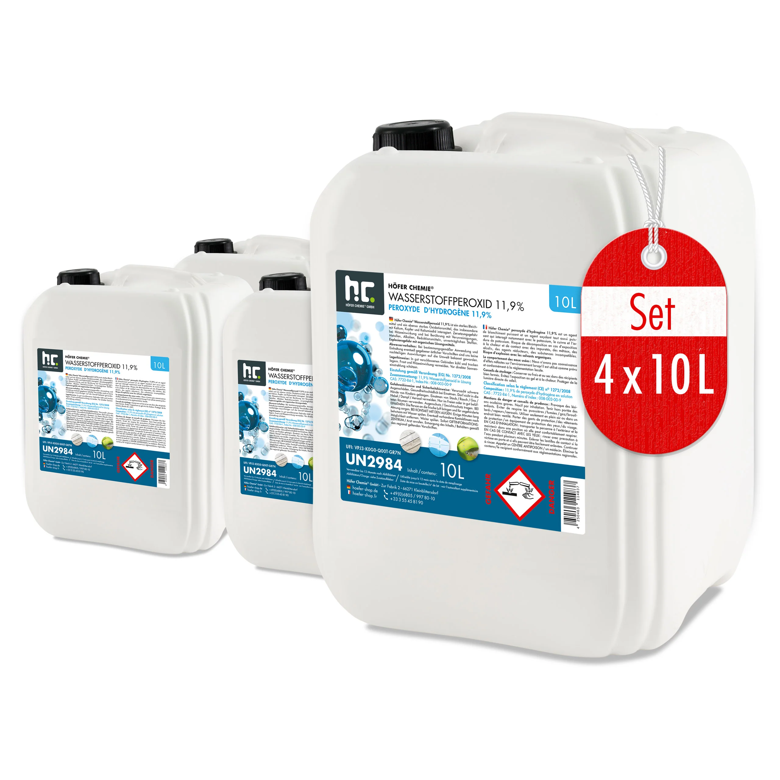 10 L Höfer Chemie® Wasserstoffperoxid 11,9% in Kanister - Image 3