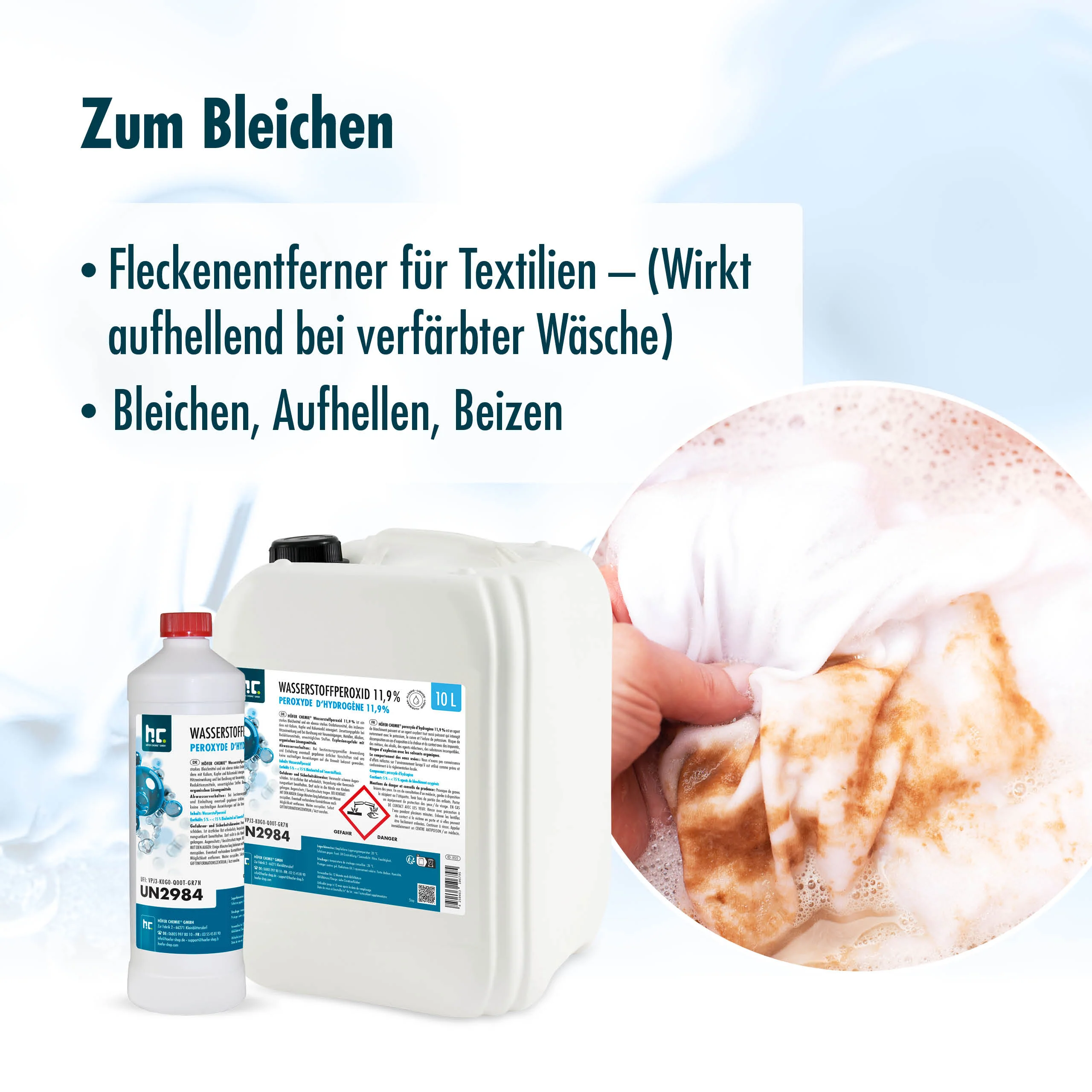 10 L Höfer Chemie® Wasserstoffperoxid 11,9% in Kanister - Image 8