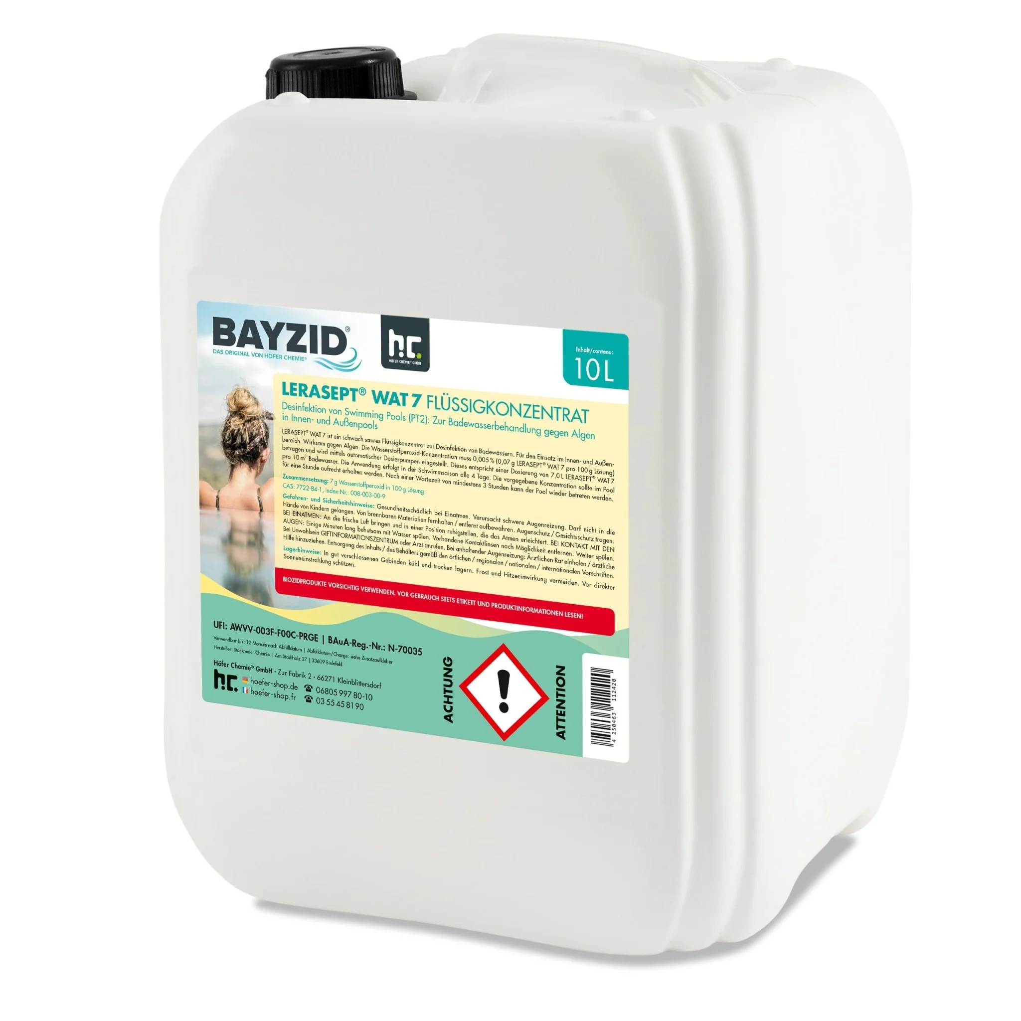 10 L Lerasept® WAT 7 Aktivsauerstoff für Pool und Whirlpool in Kanister - Image 4