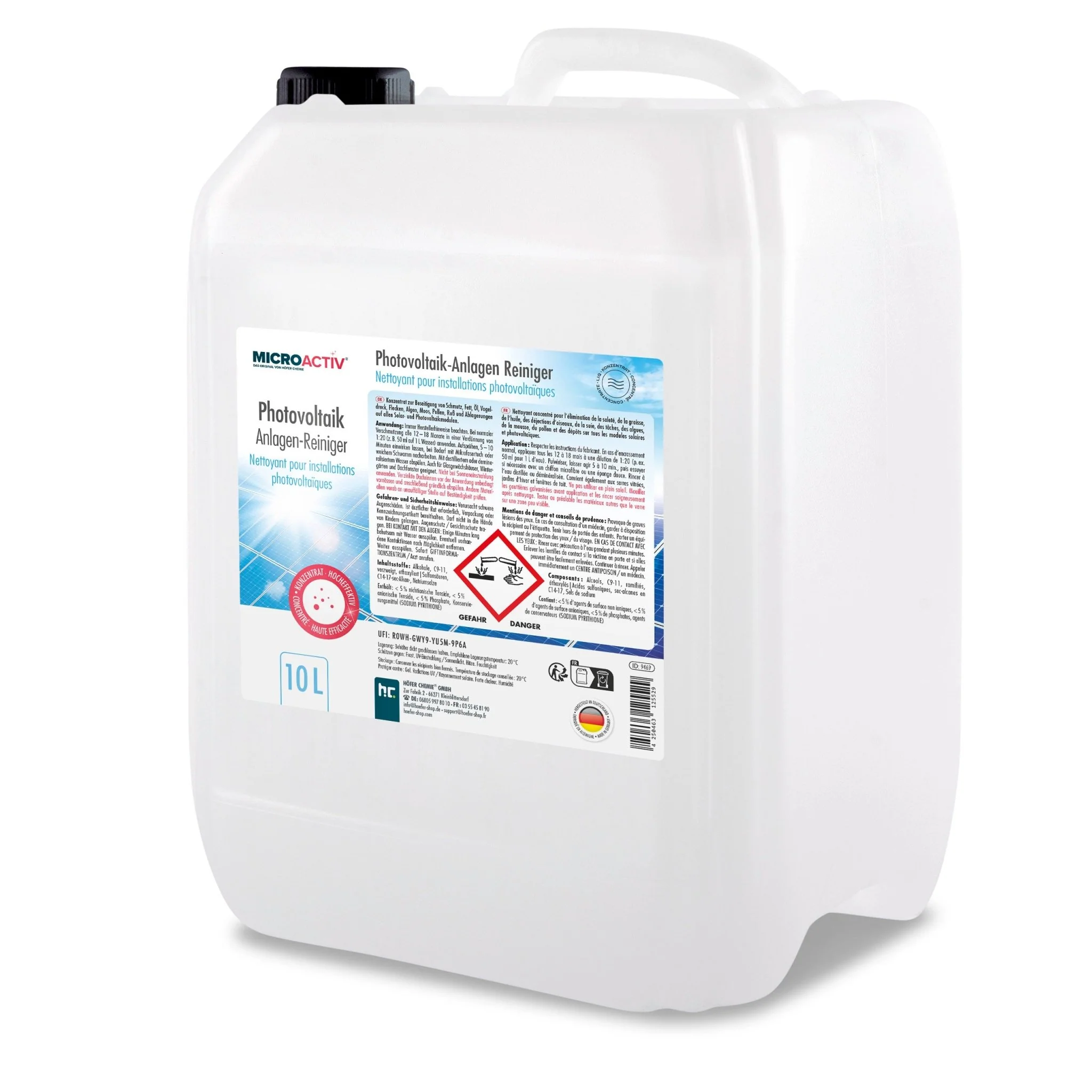 10 L MICROACTIV® Photovoltaik Anlagen Reiniger