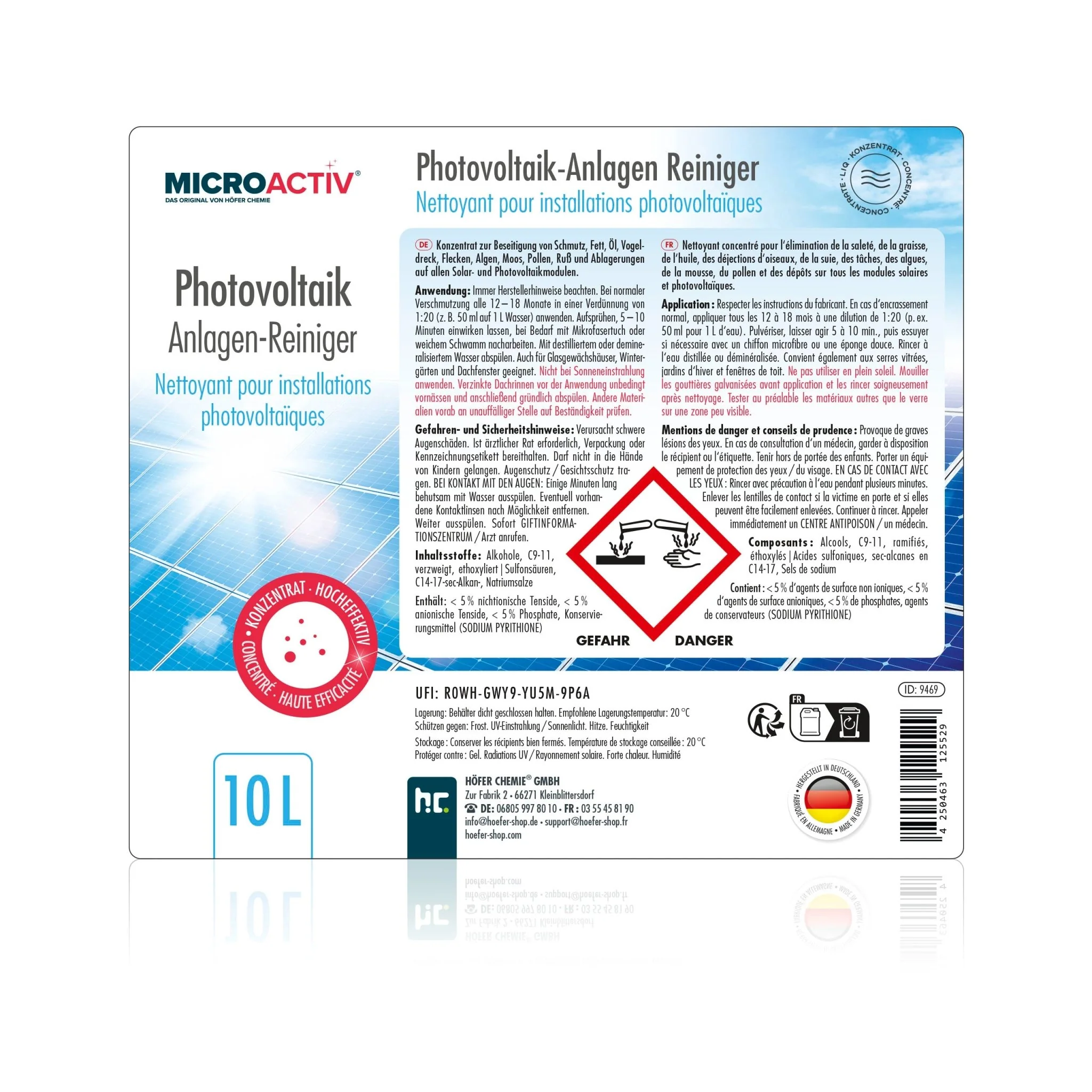 10 L MICROACTIV® Photovoltaik Anlagen Reiniger - Image 2