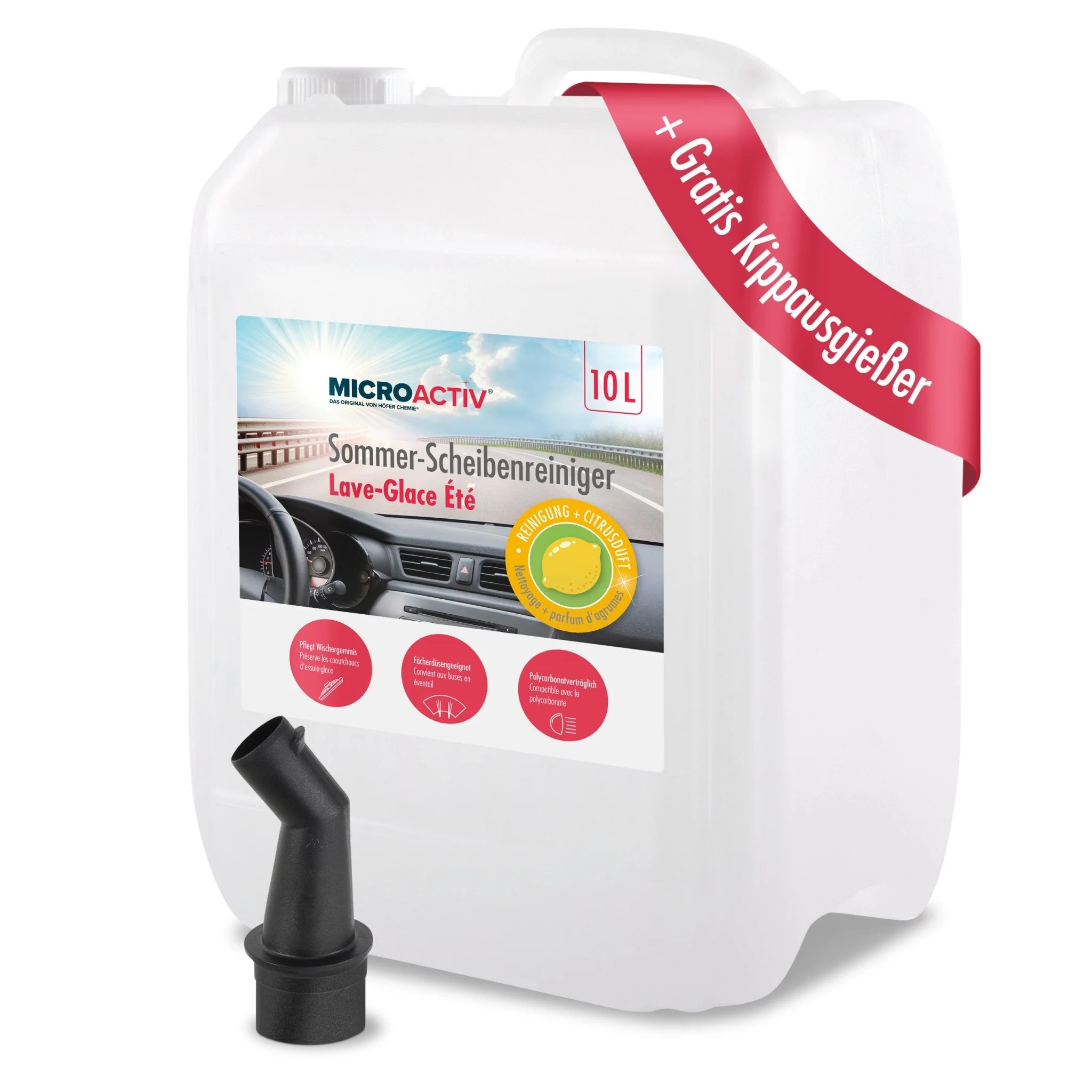 10 L MICROACTIV® Sommer-Scheibenreiniger – anwendungsfertig