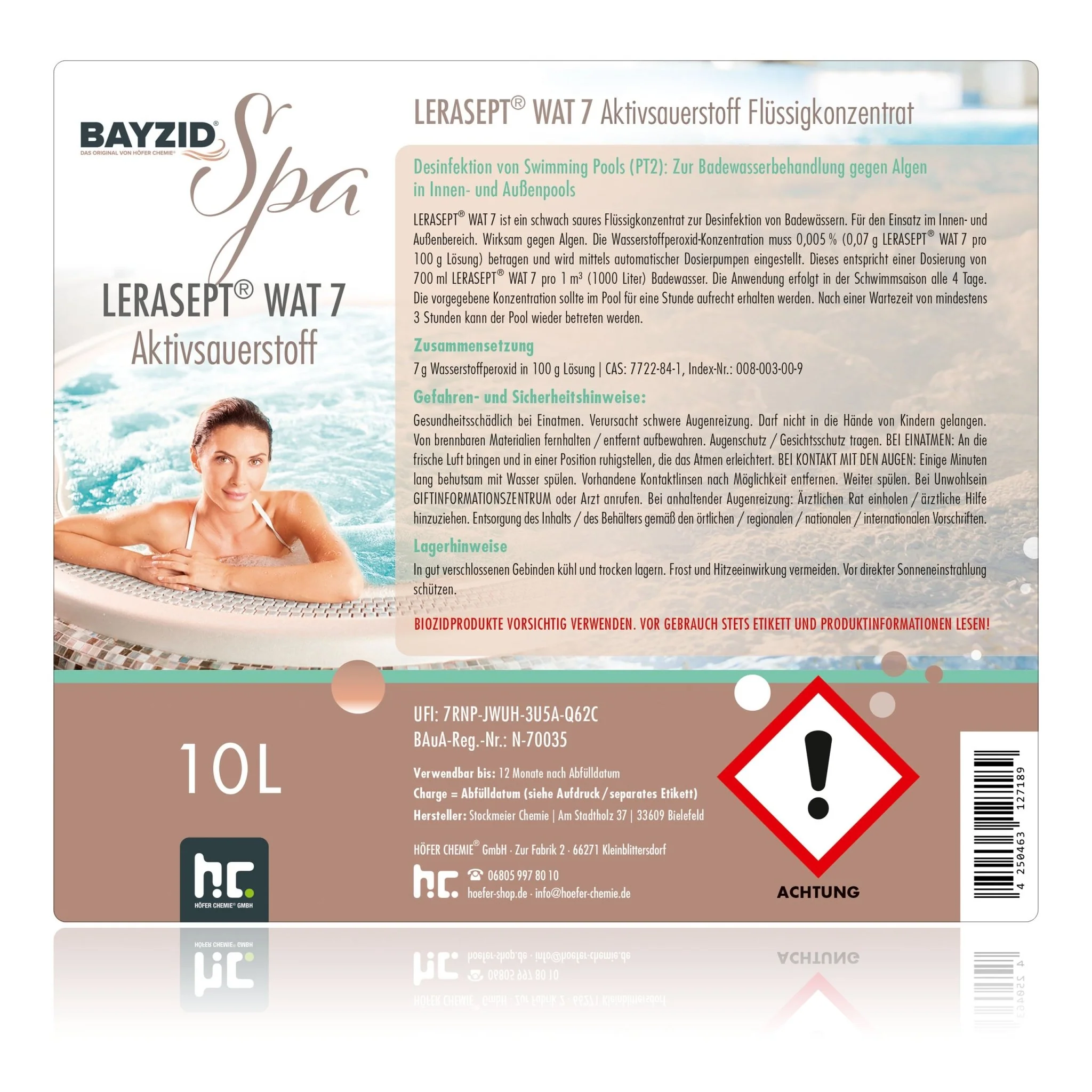10 L SPA Lerasept® WAT7 Aktivsauerstoff - Image 5
