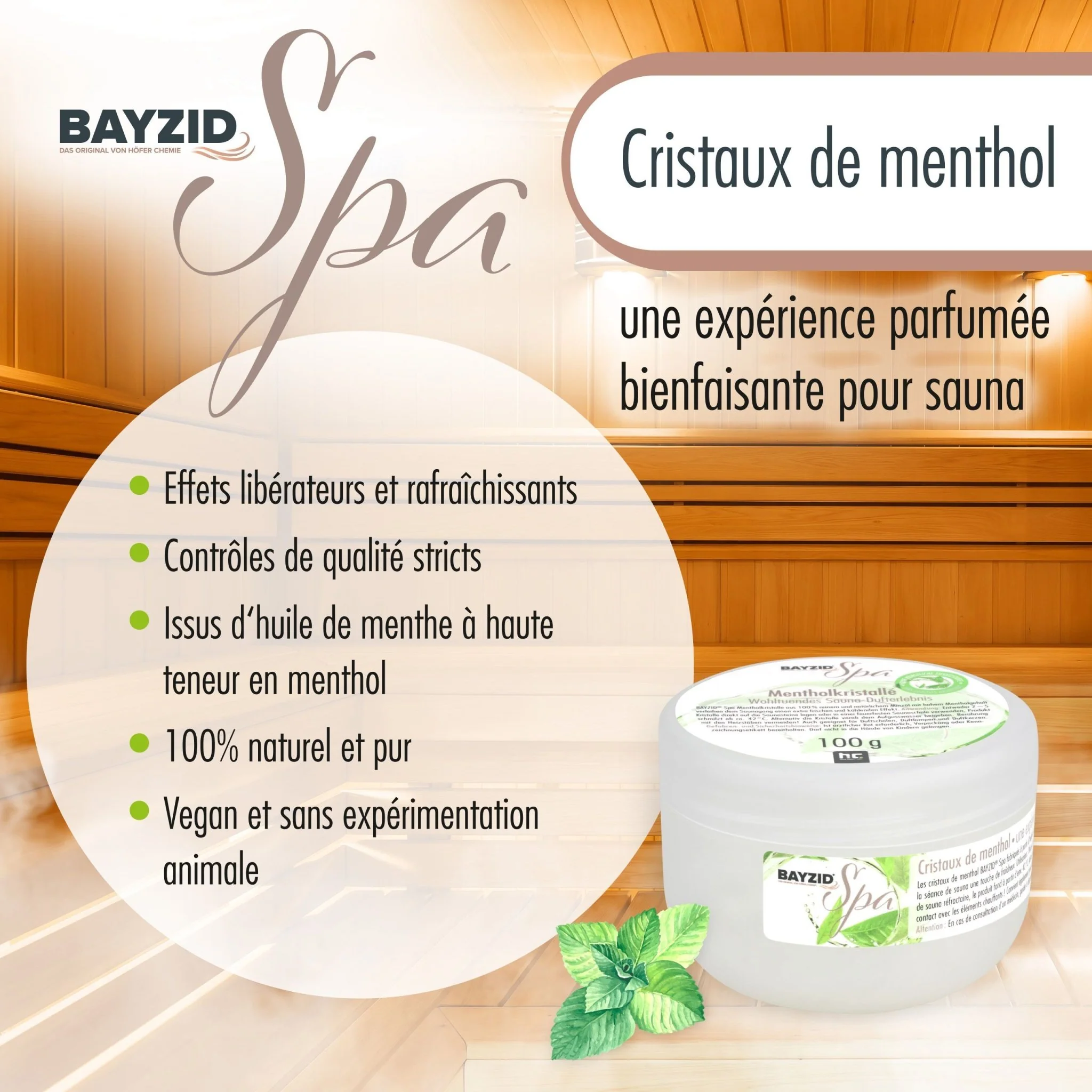 100 g BAYZID® SPA Mentholkristalle für die Sauna - Image 3