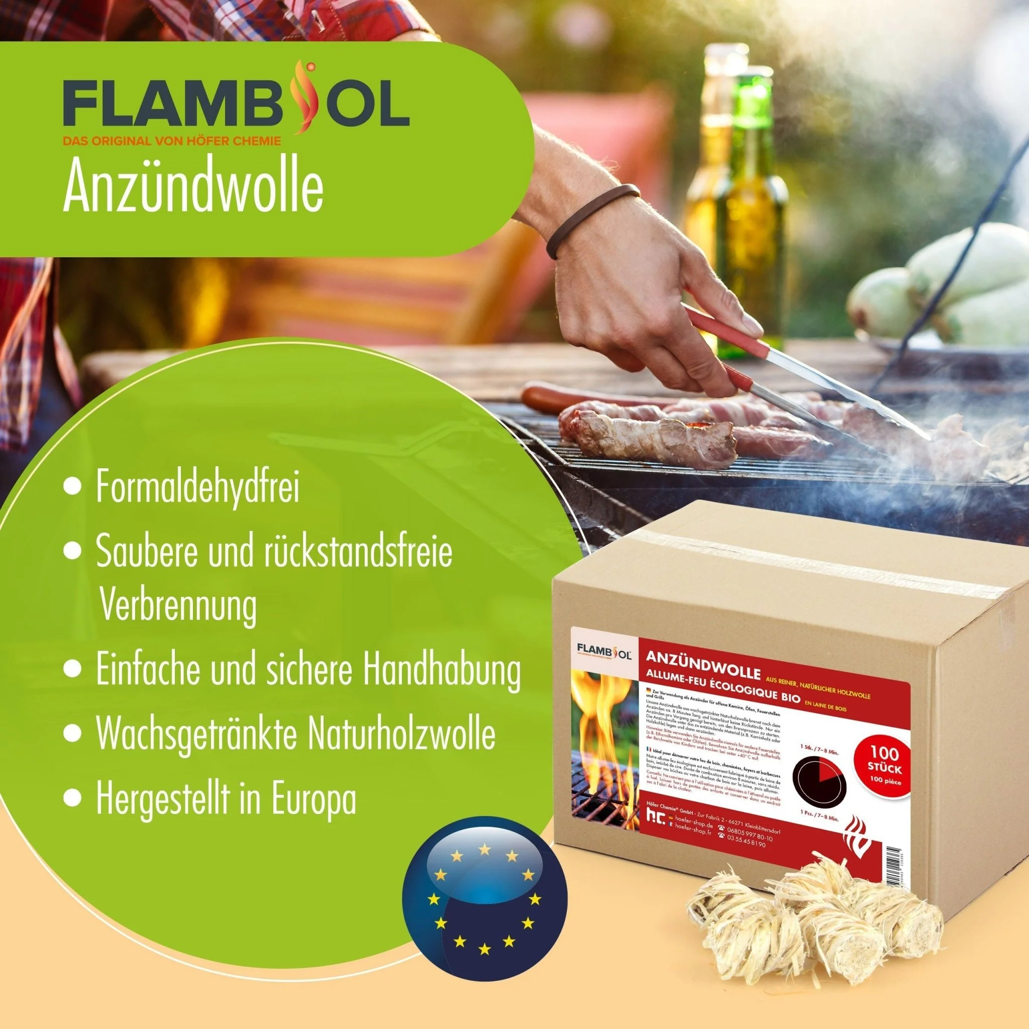 100 Stk. FLAMBIOL® Anzündwolle - Image 5