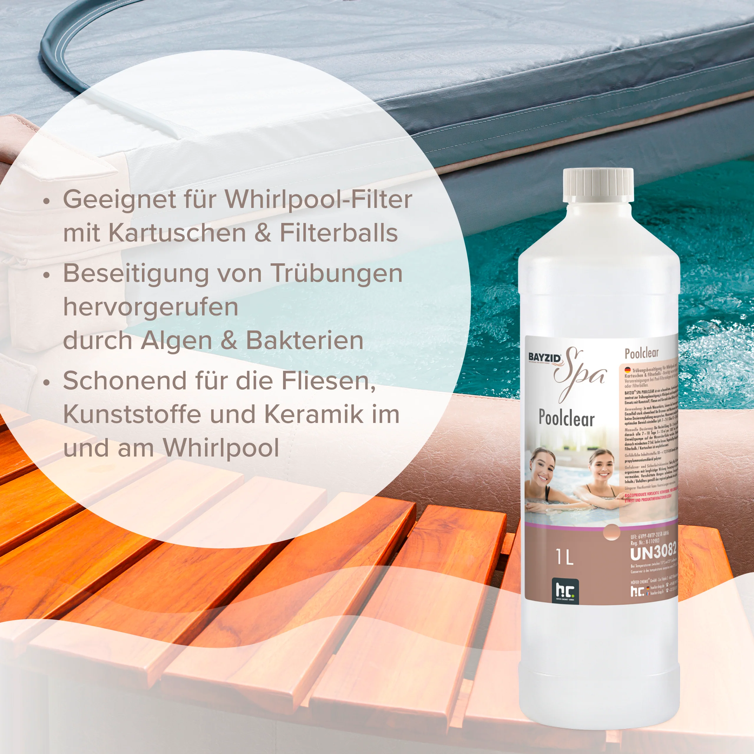 1L BAYZID® SPA Poolclear Trübungsbeseitigung - Image 3