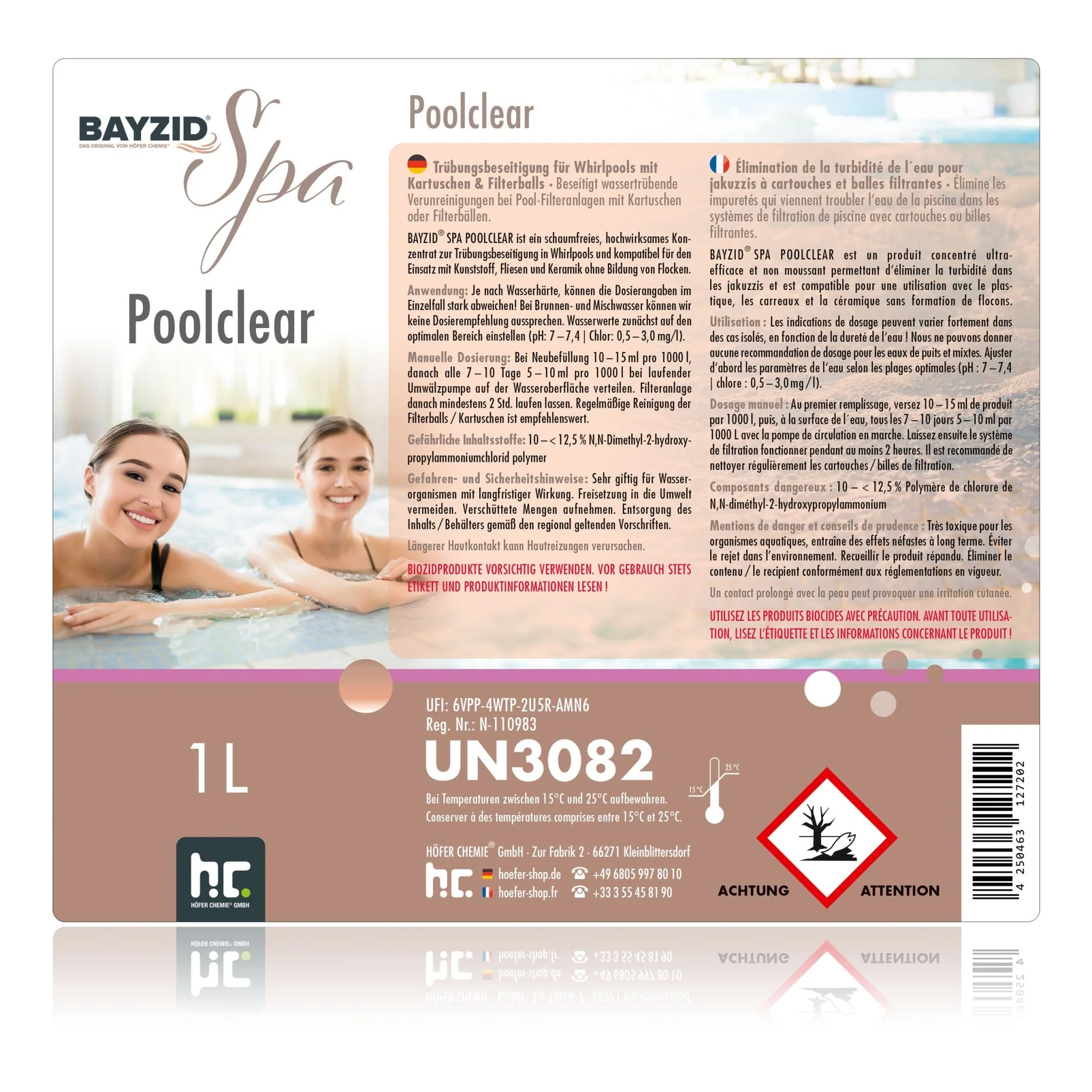 1L BAYZID® SPA Poolclear Trübungsbeseitigung - Image 5