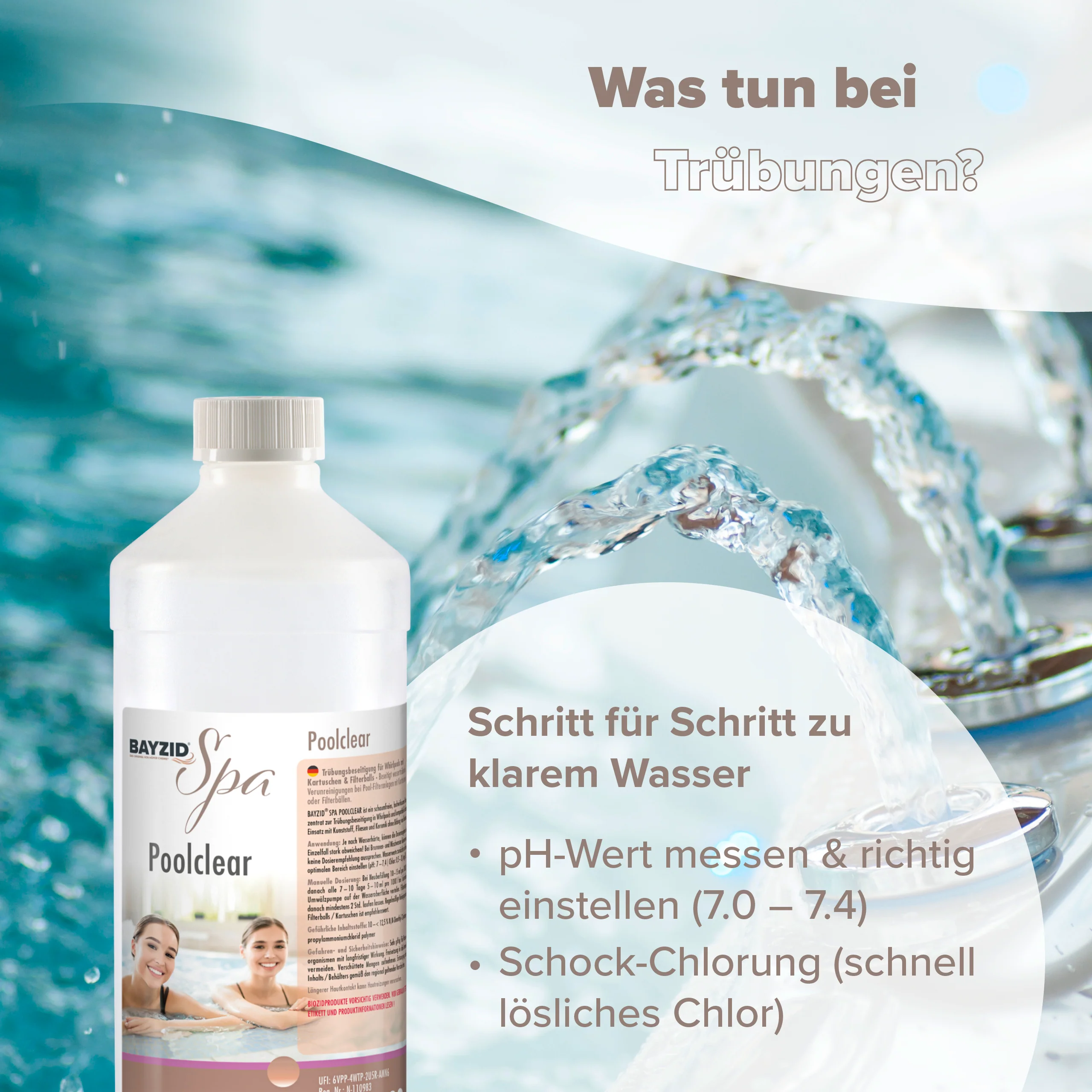 1L BAYZID® SPA Poolclear Trübungsbeseitigung - Image 7