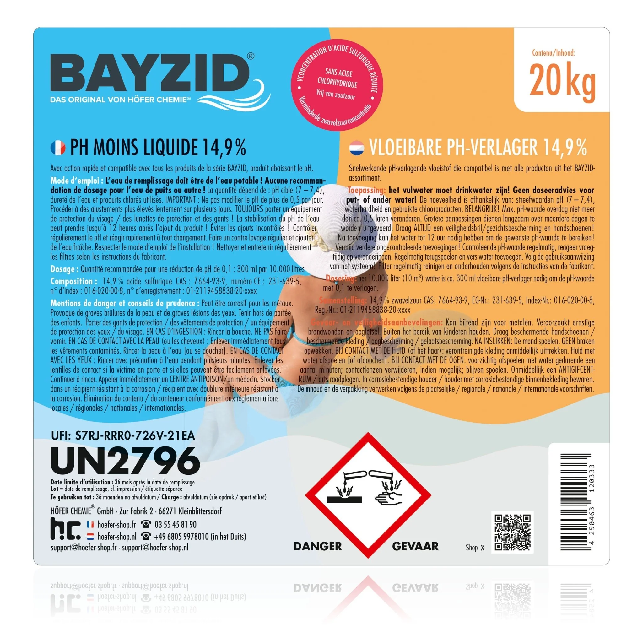 20 kg BAYZID® pH Minus flüssig 14,9% in Kanister - Image 15