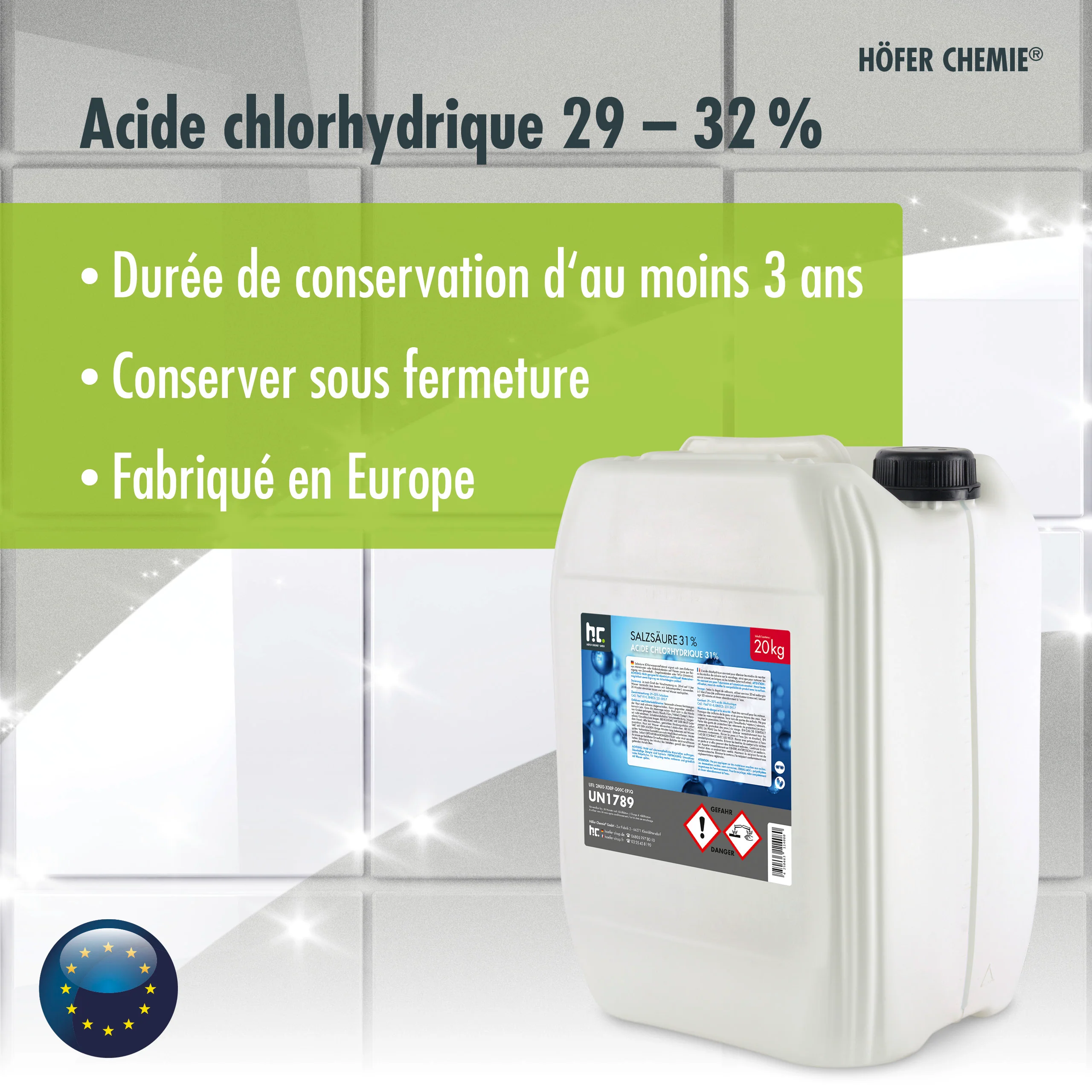 20 kg Höfer Chemie® Salzsäure 29-32% - Image 22