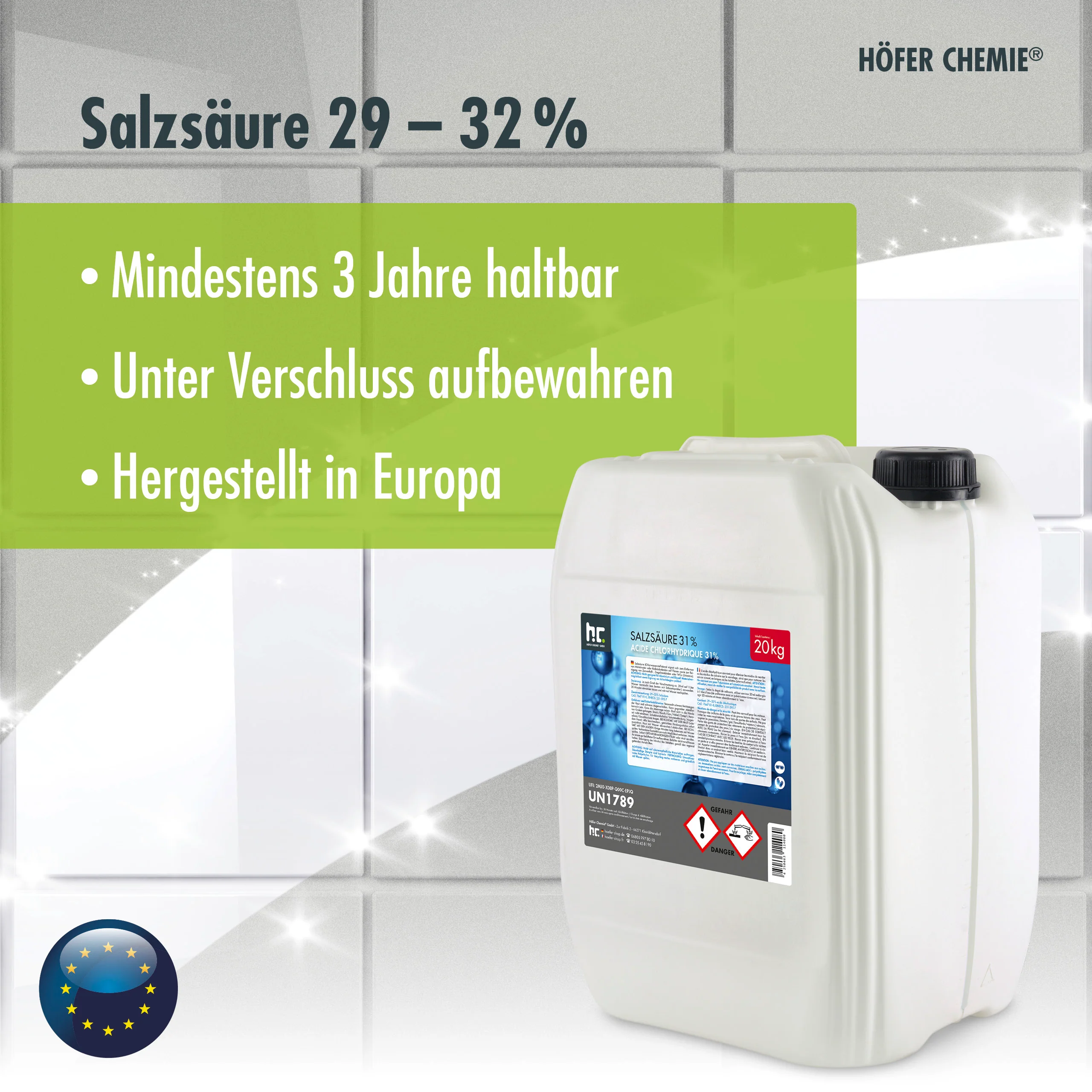 20 kg Höfer Chemie® Salzsäure 29-32% - Image 4