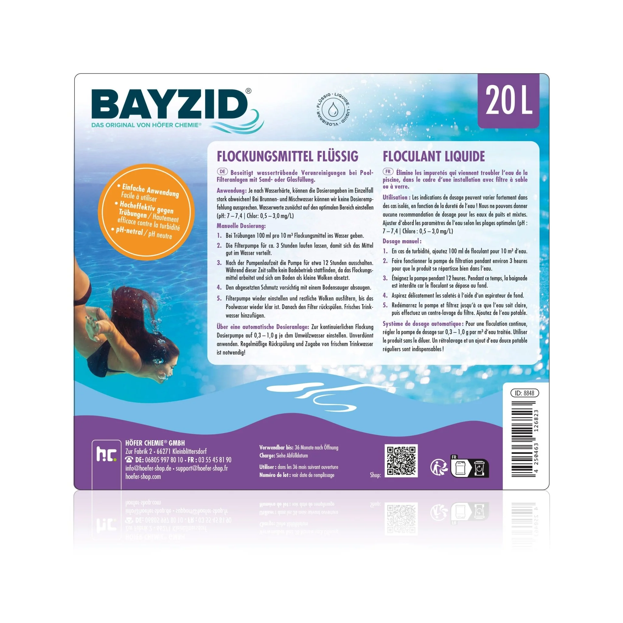 20 L BAYZID® Flockungsmittel flüssig für Pools für Kanister - Image 10
