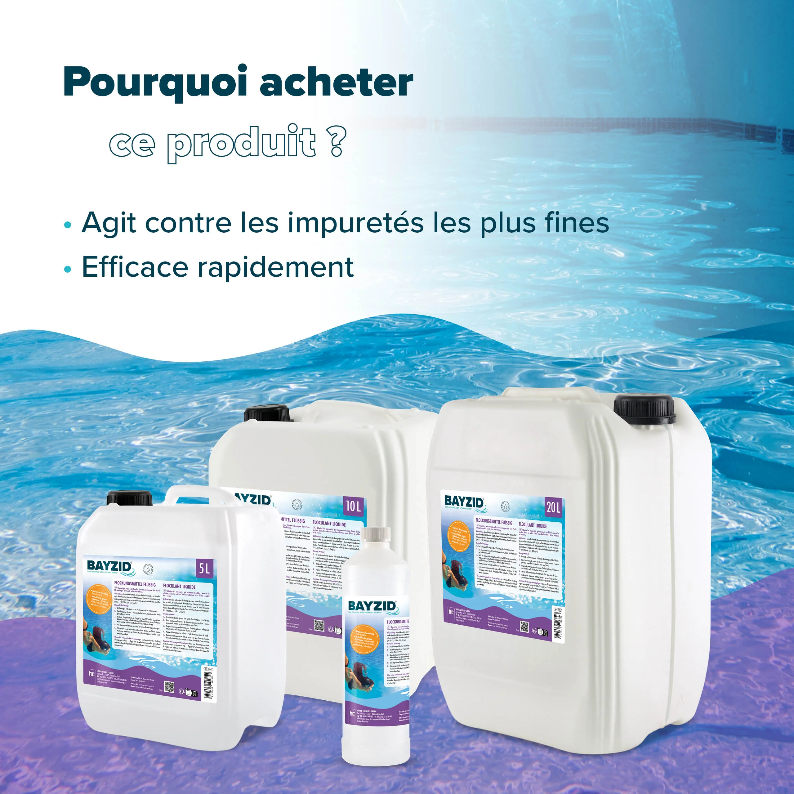 20 L BAYZID® Flockungsmittel flüssig für Pools für Kanister - Image 8