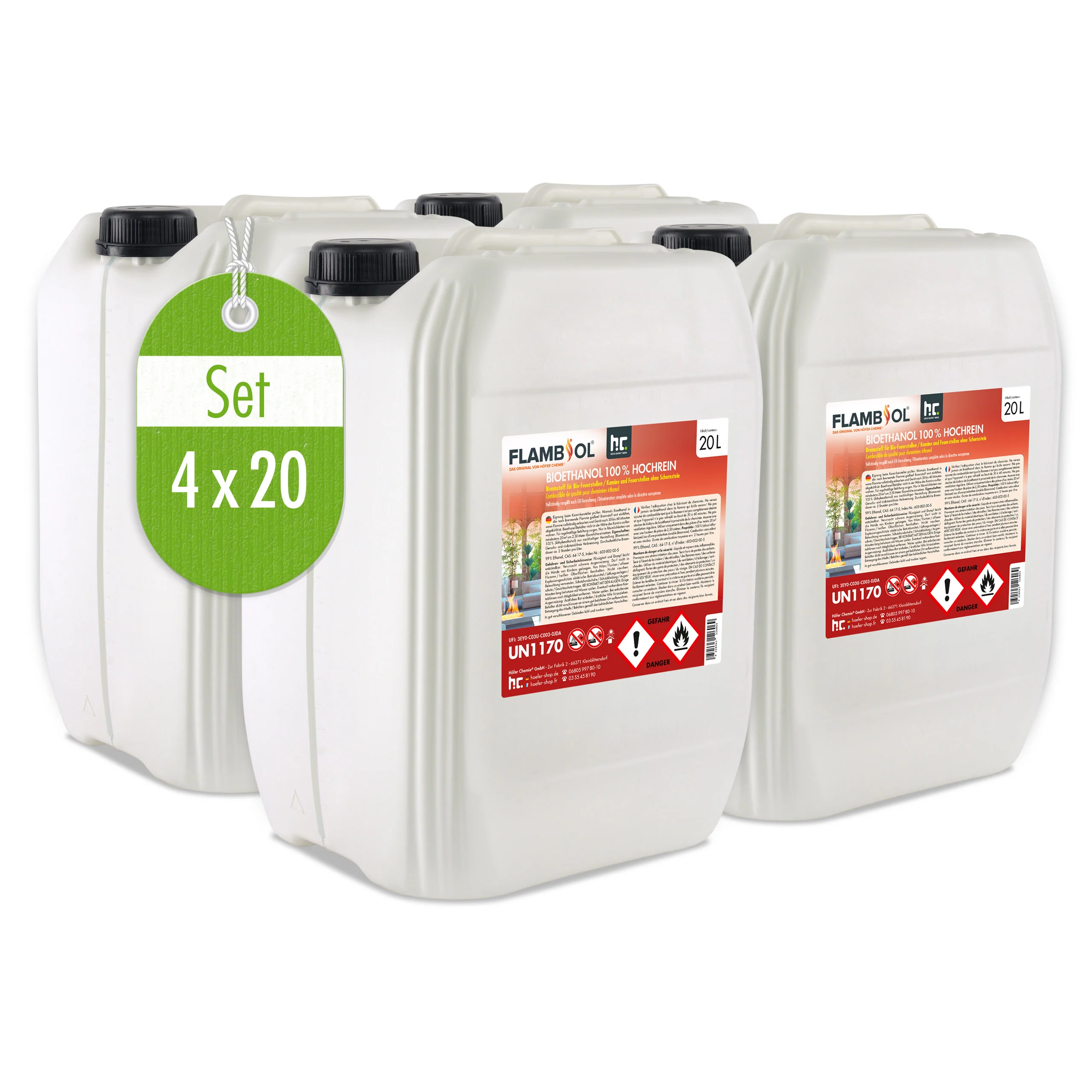 20 L FLAMBIOL® Bioethanol 100% Hochrein - Image 3