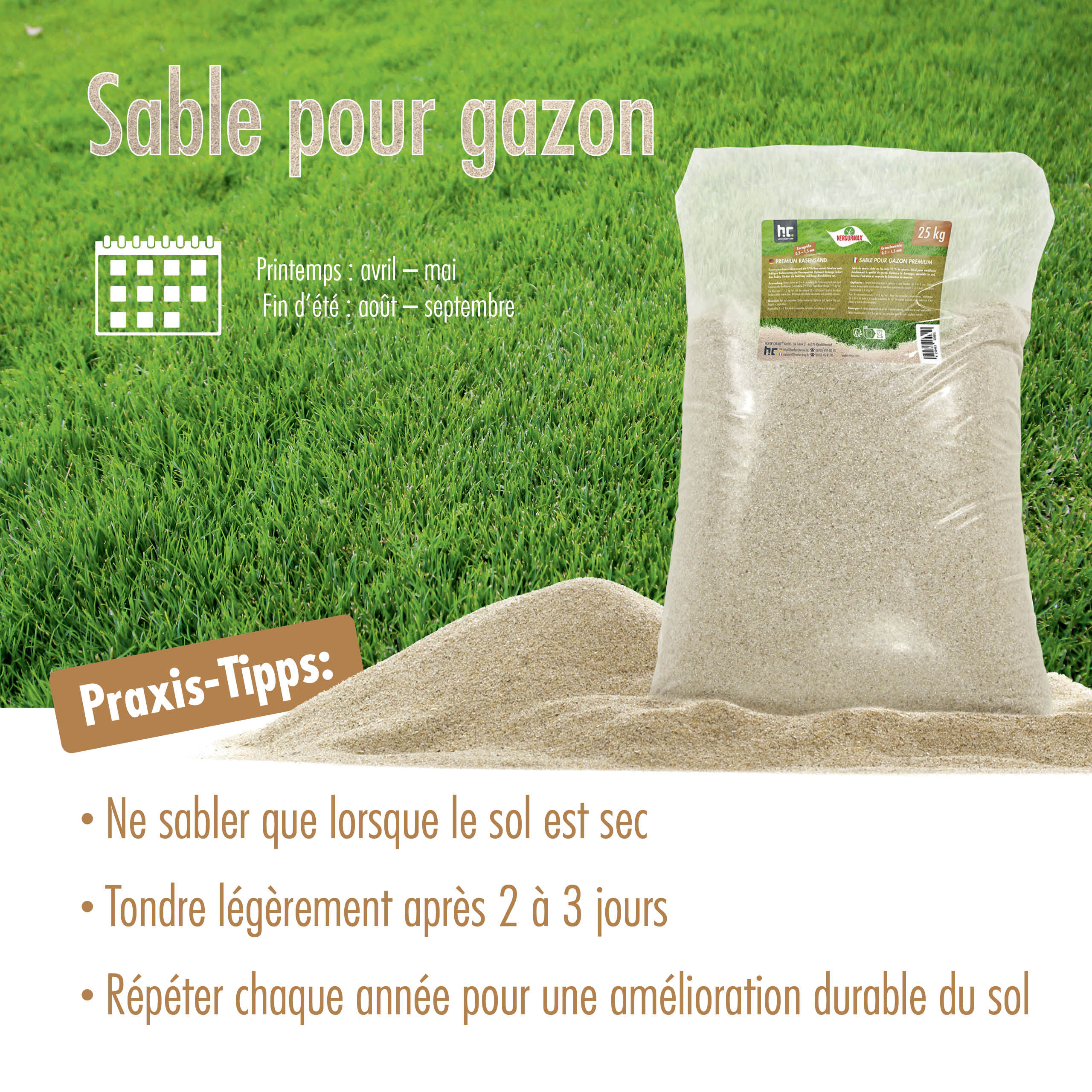 25 kg VERDURMAX® Premium Rasensand 0,3 - 1,5 mm - Image 10