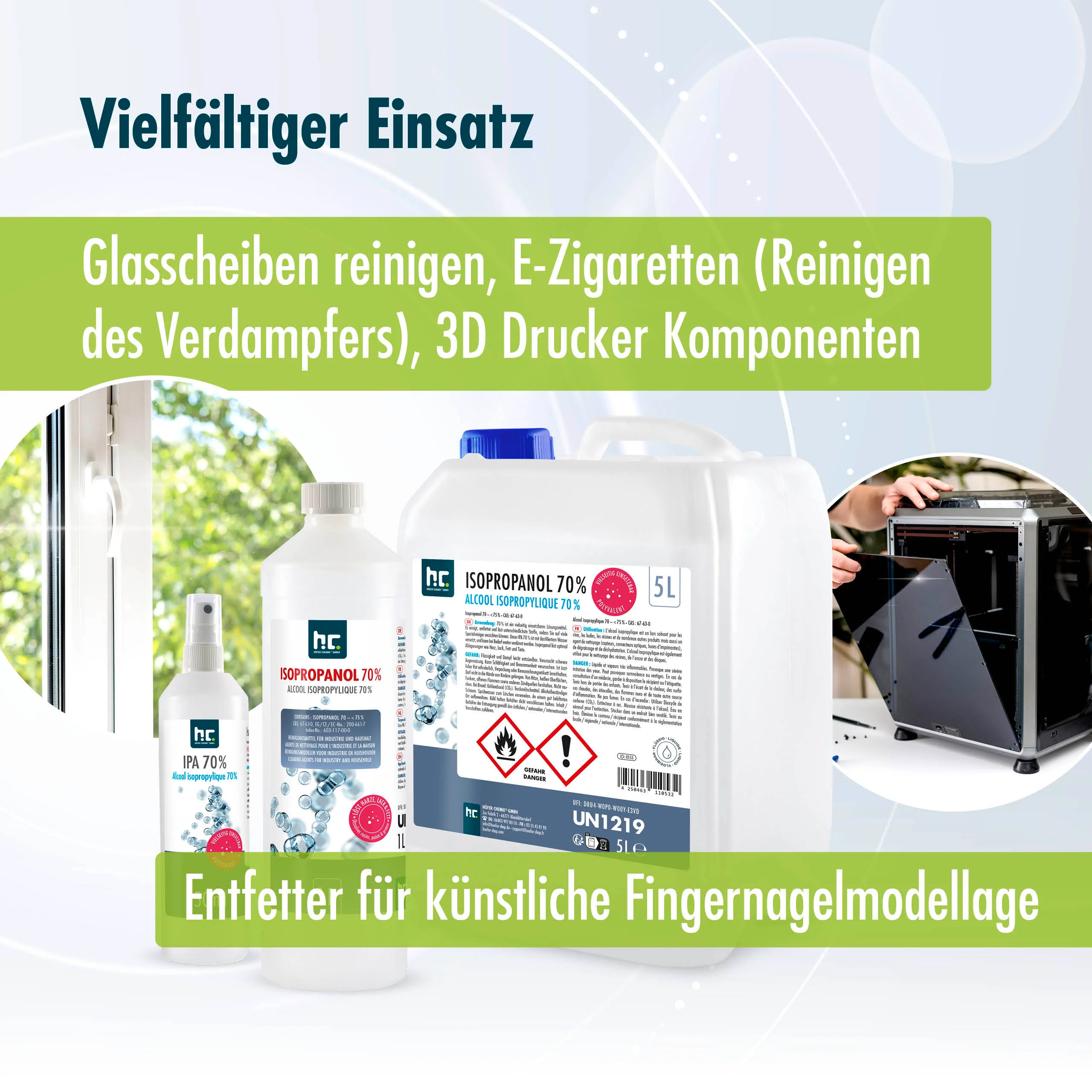 250 ml Höfer Chemie® Isopropanol 70% in Sprühflaschen - Image 5