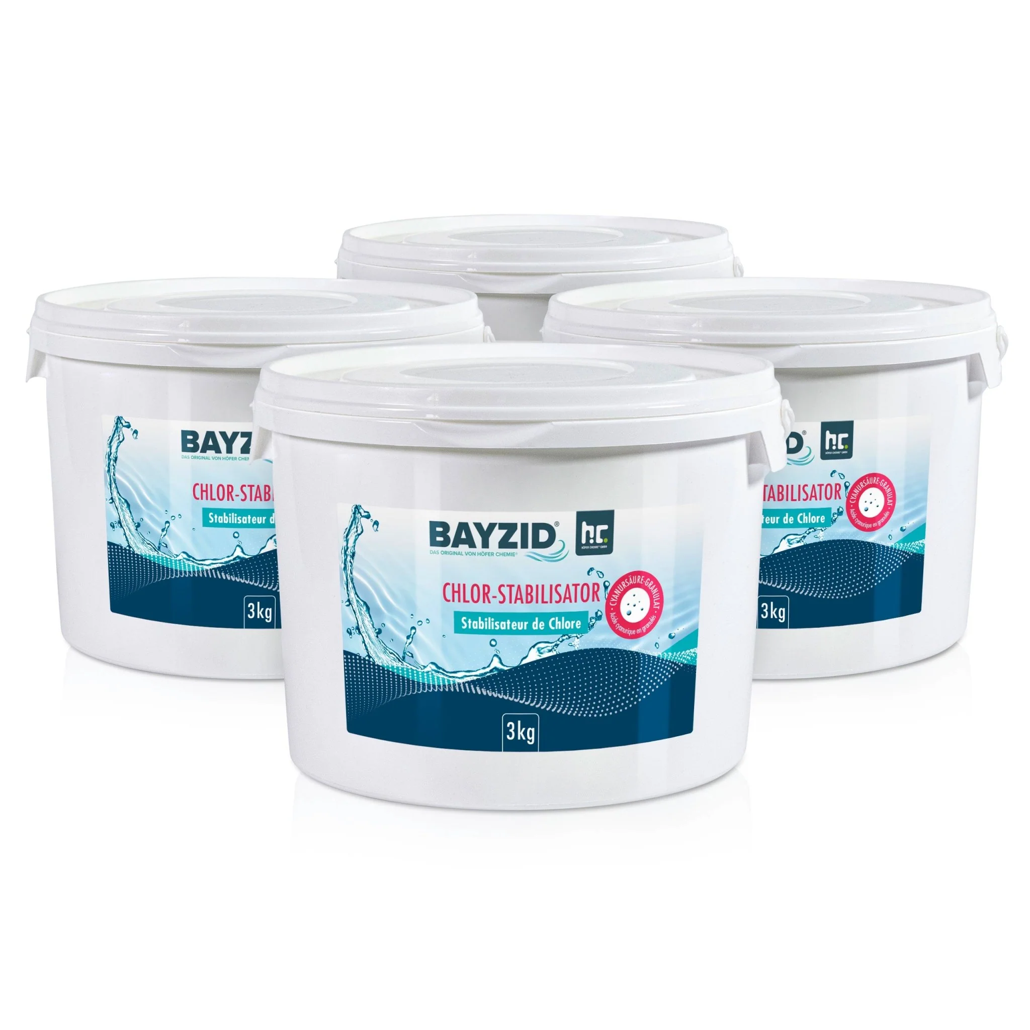 3 kg BAYZID® Chlor Stabilisator Granulat (Cyanursäure)
