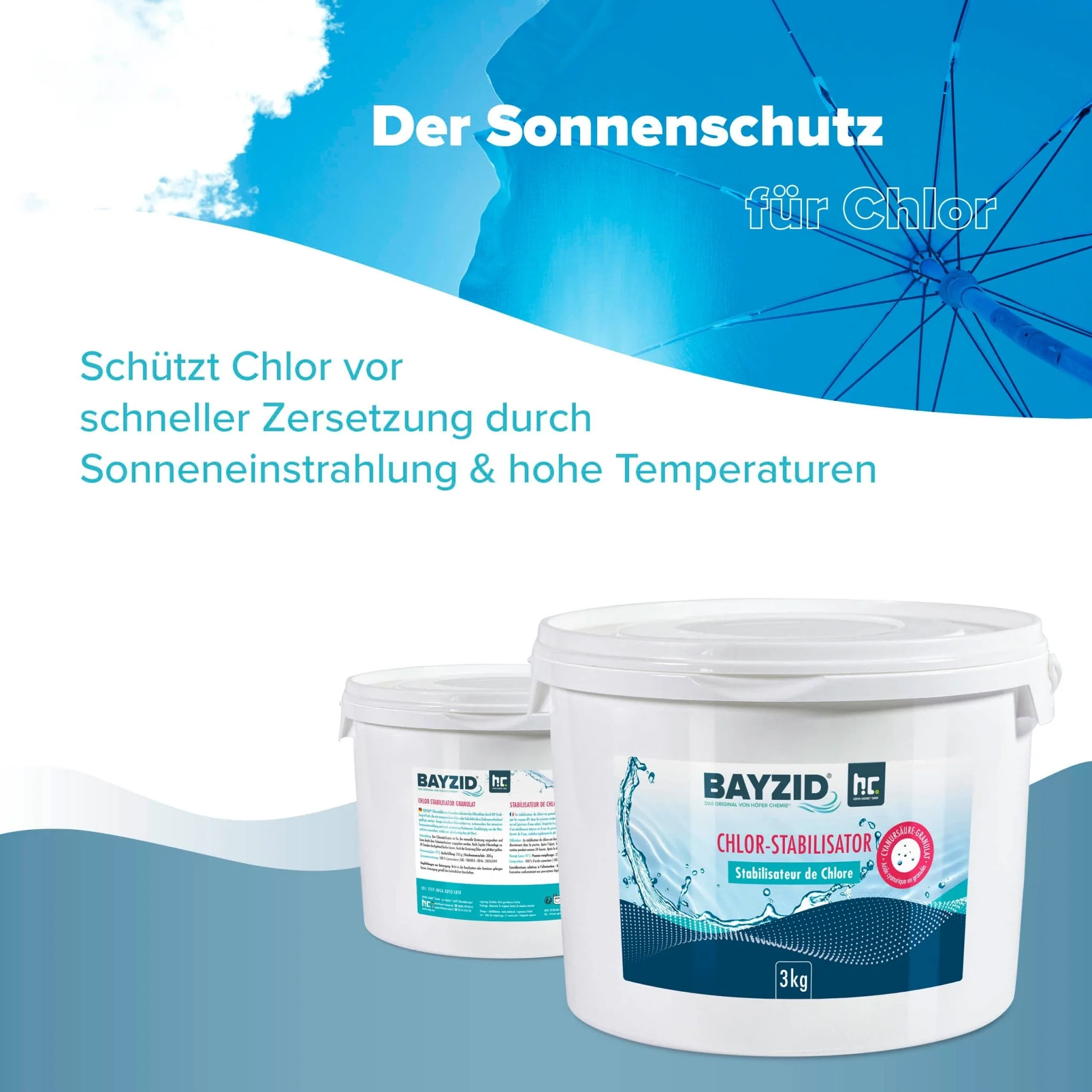 3 kg BAYZID® Chlor Stabilisator Granulat (Cyanursäure) - Image 5