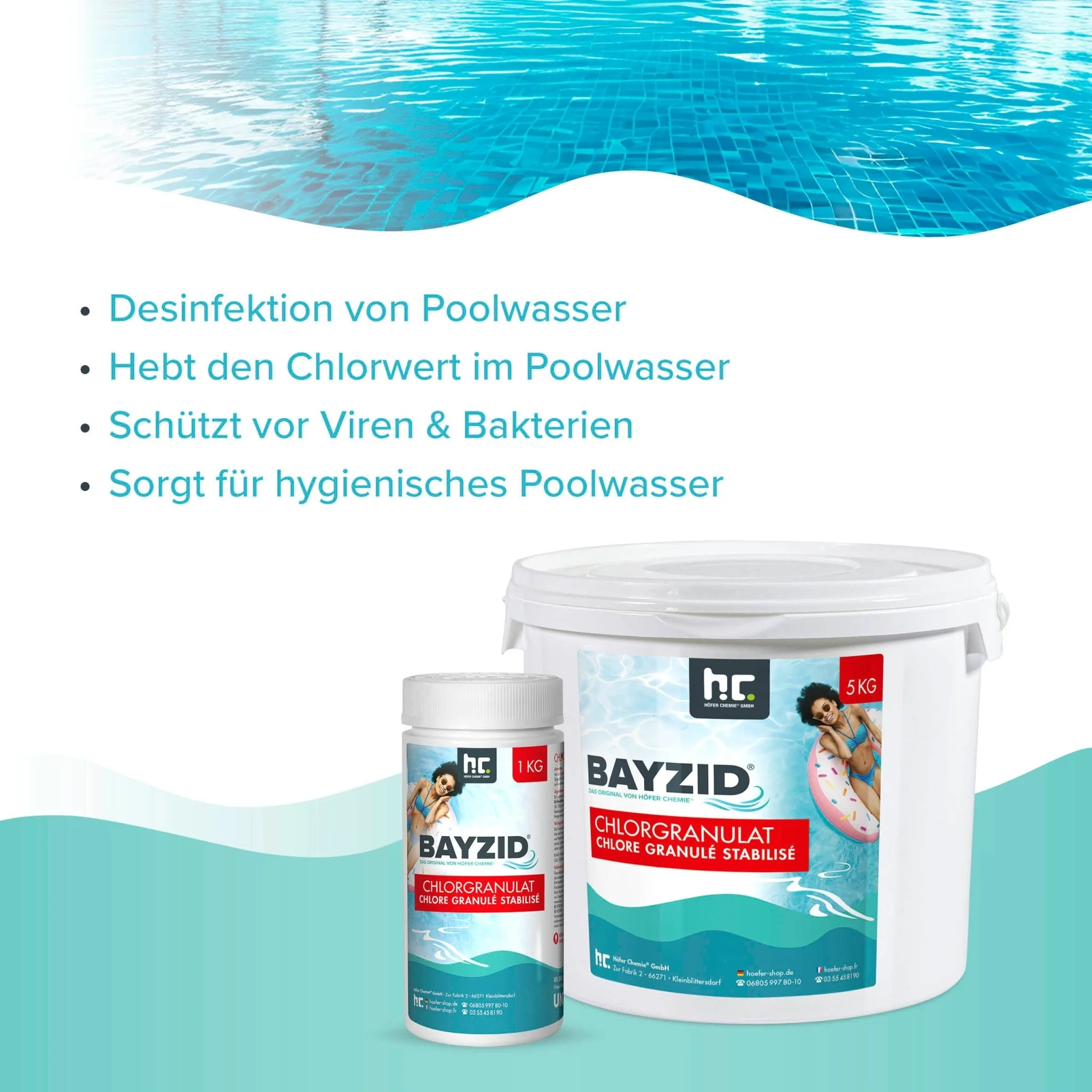 5 kg BAYZID® Chlorgranulat für Pools - Image 3