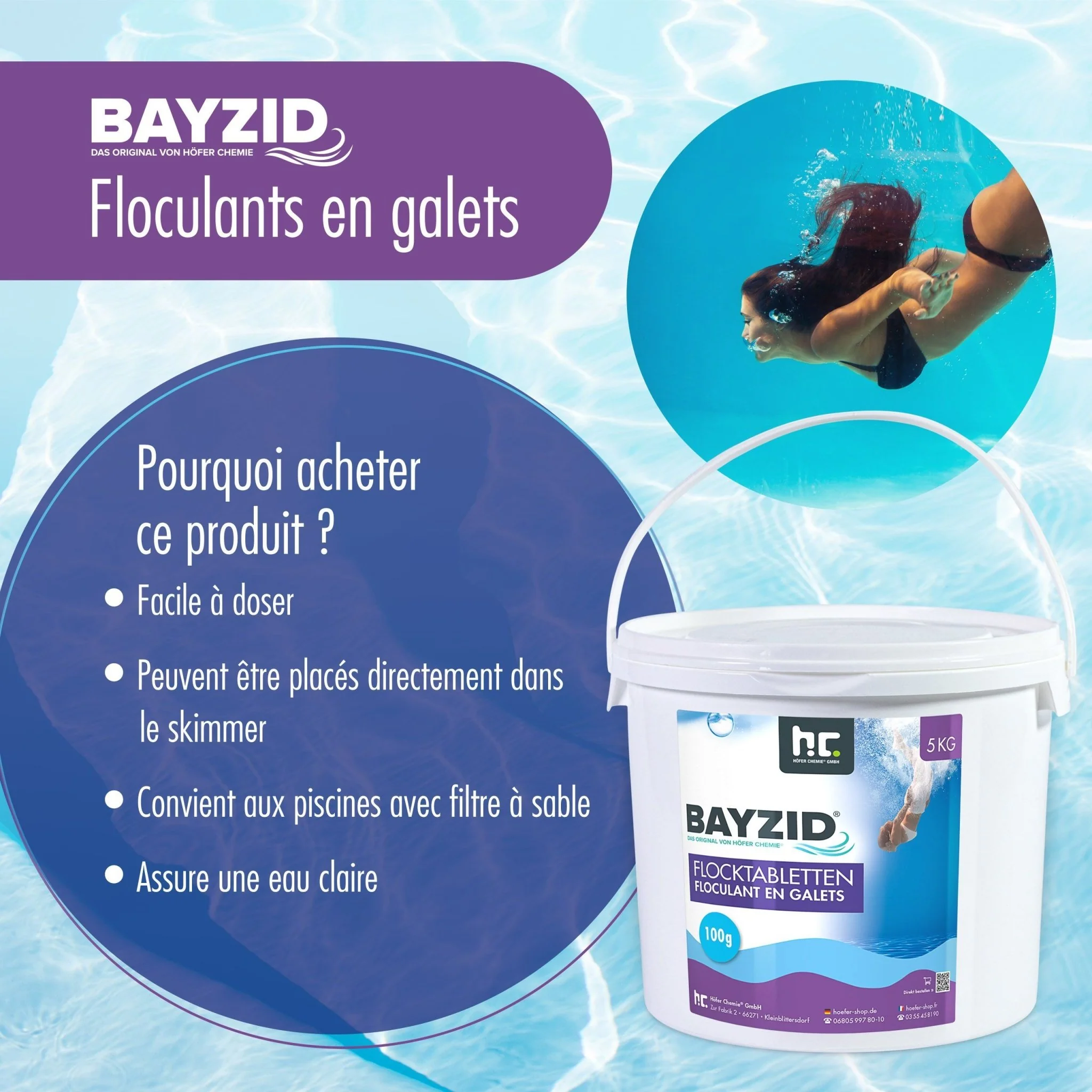 5 kg BAYZID® Flocktabletten für Pools in Eimer - Image 3