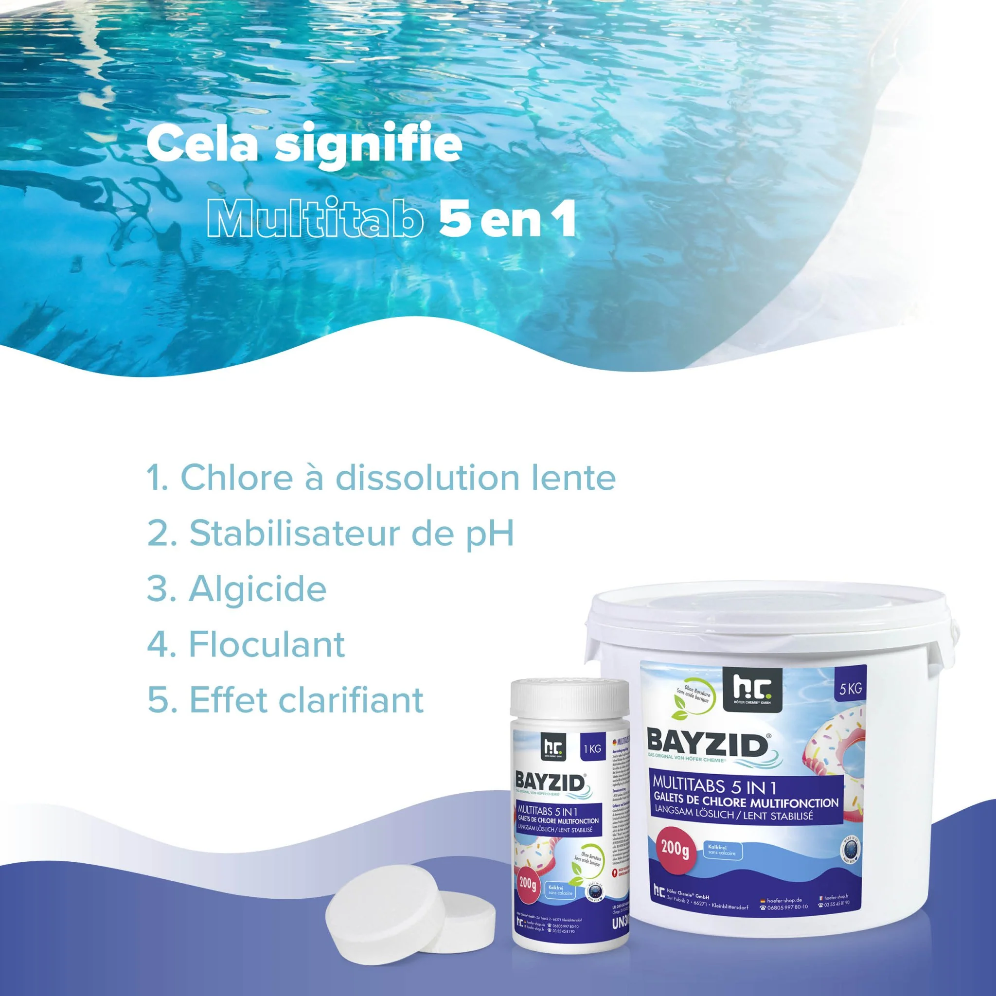 5 kg BAYZID® Multitabs 200g 5in1 für Pools in Eimer - Image 10