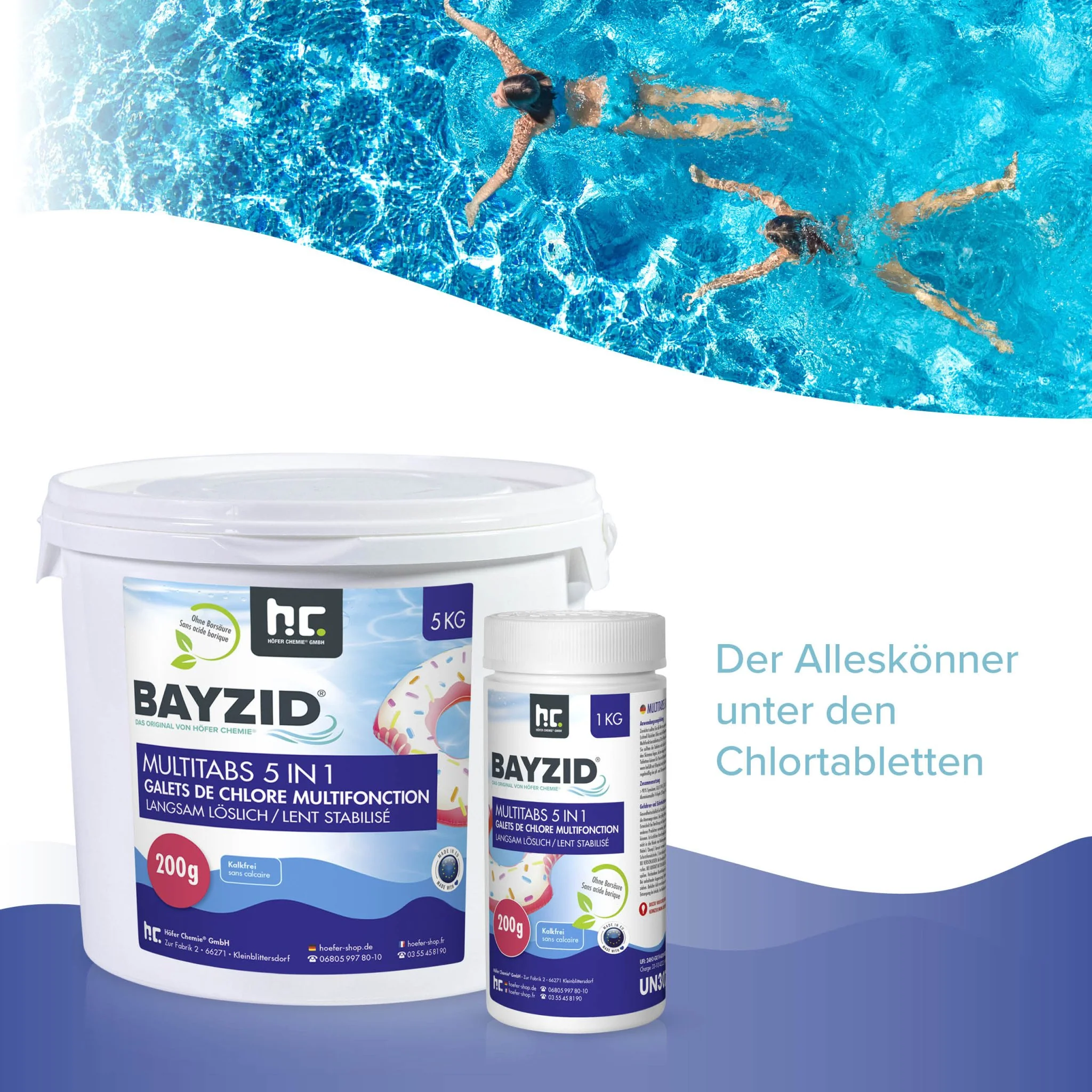 5 kg BAYZID® Multitabs 200g 5in1 für Pools in Eimer - Image 3