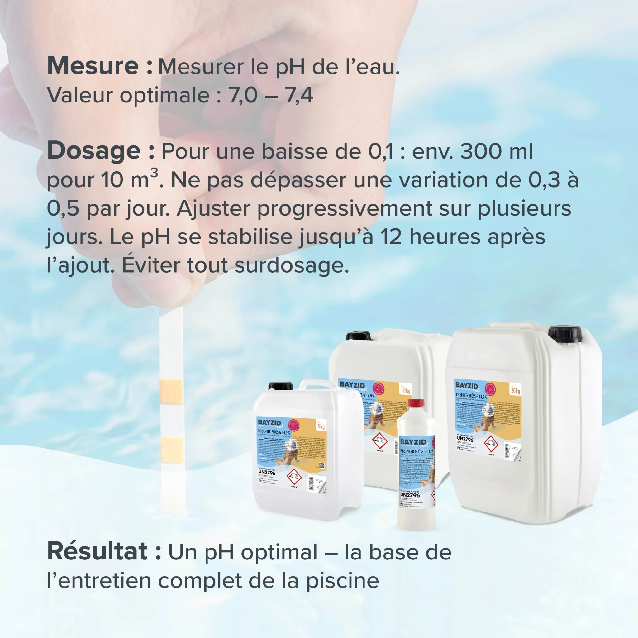 5 kg BAYZID® pH Minus flüssig 14,9% in Kanister - Image 12