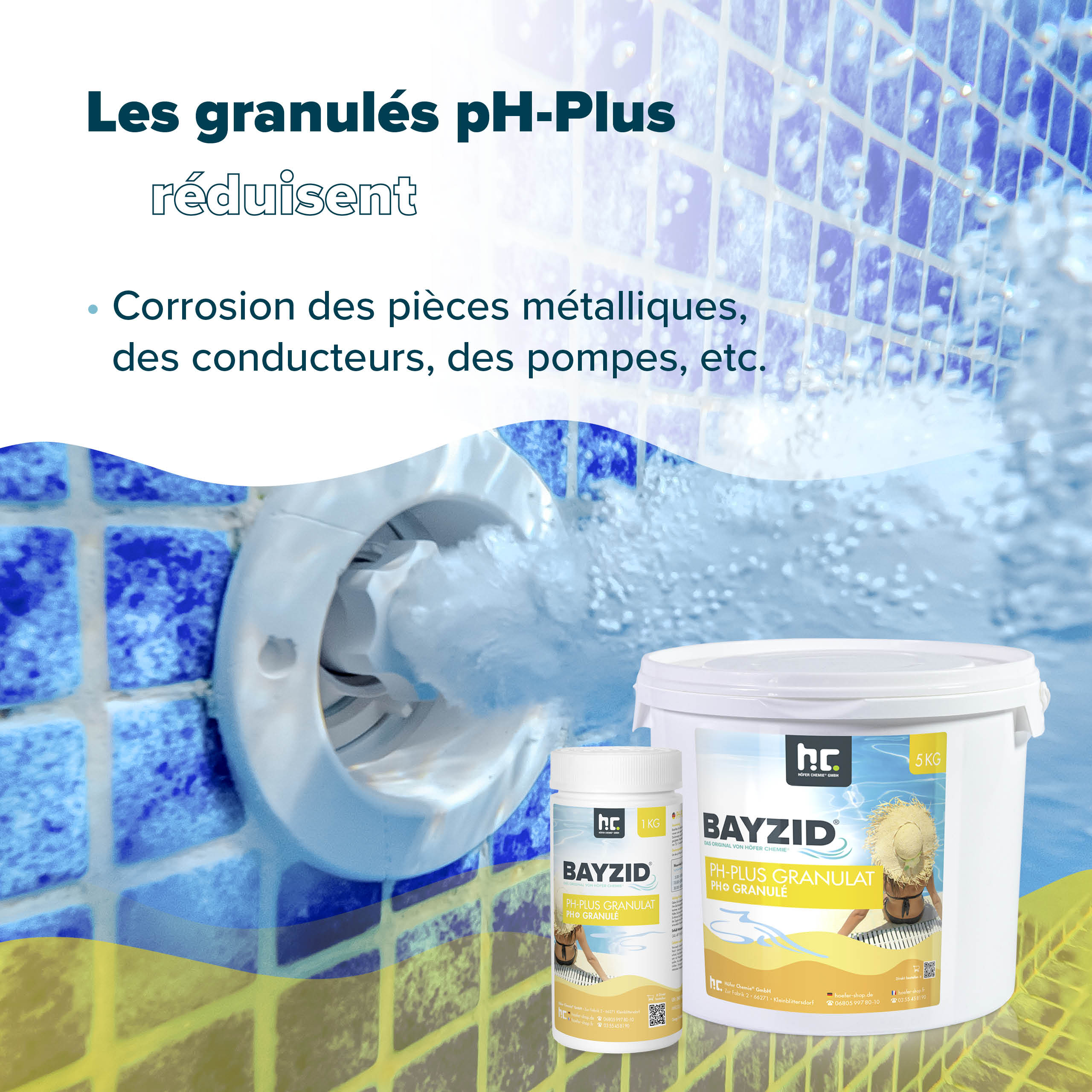 5 kg BAYZID® pH Plus Granulat für den Pool in Eimer - Image 11