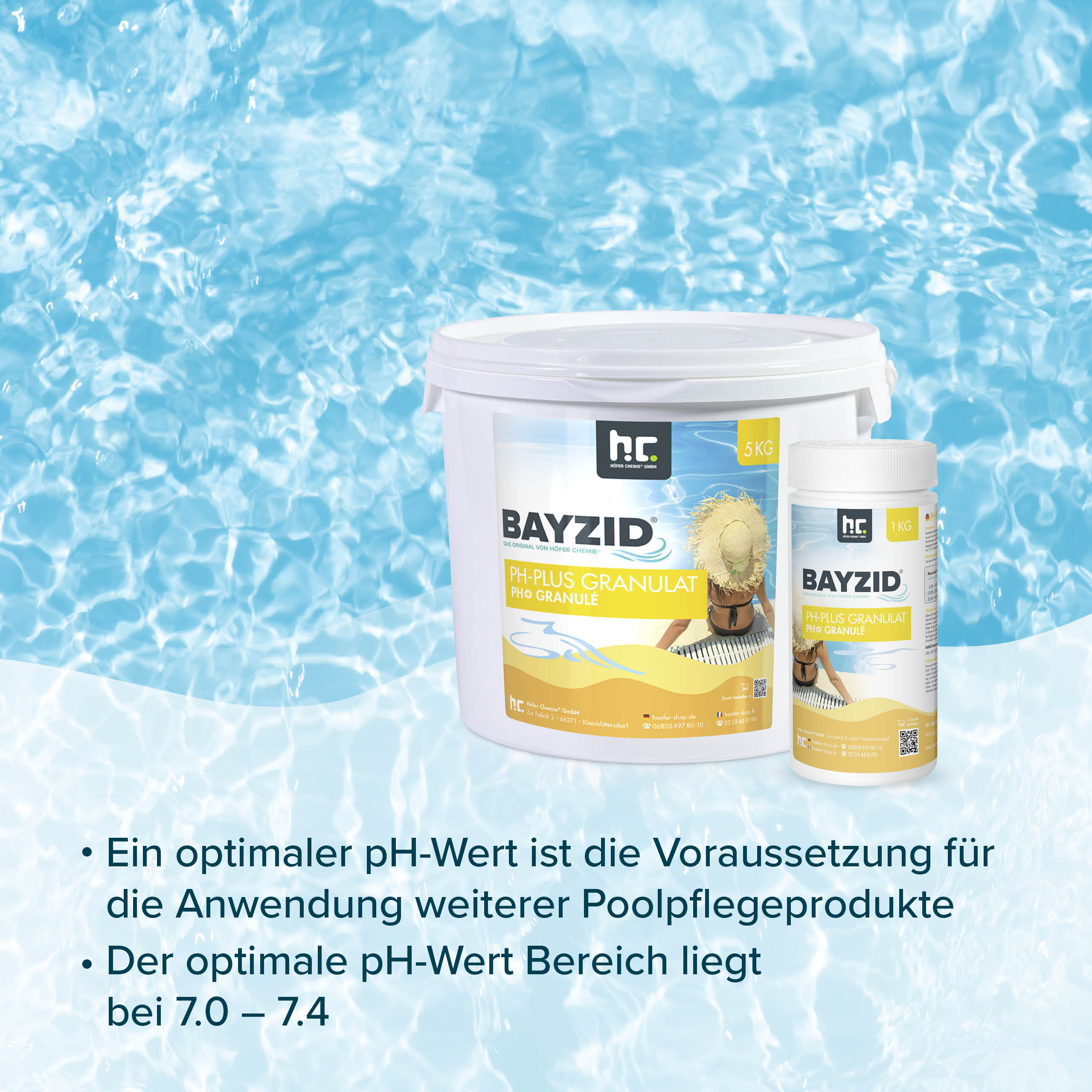 5 kg BAYZID® pH Plus Granulat für den Pool in Eimer - Image 5