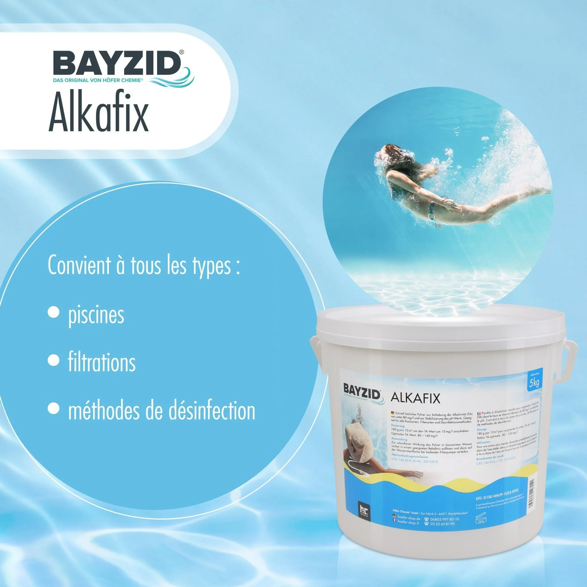 5 kg BAYZID® Alkafix zur Anhebung der Alkalinität (TA) in Eimer - Image 13