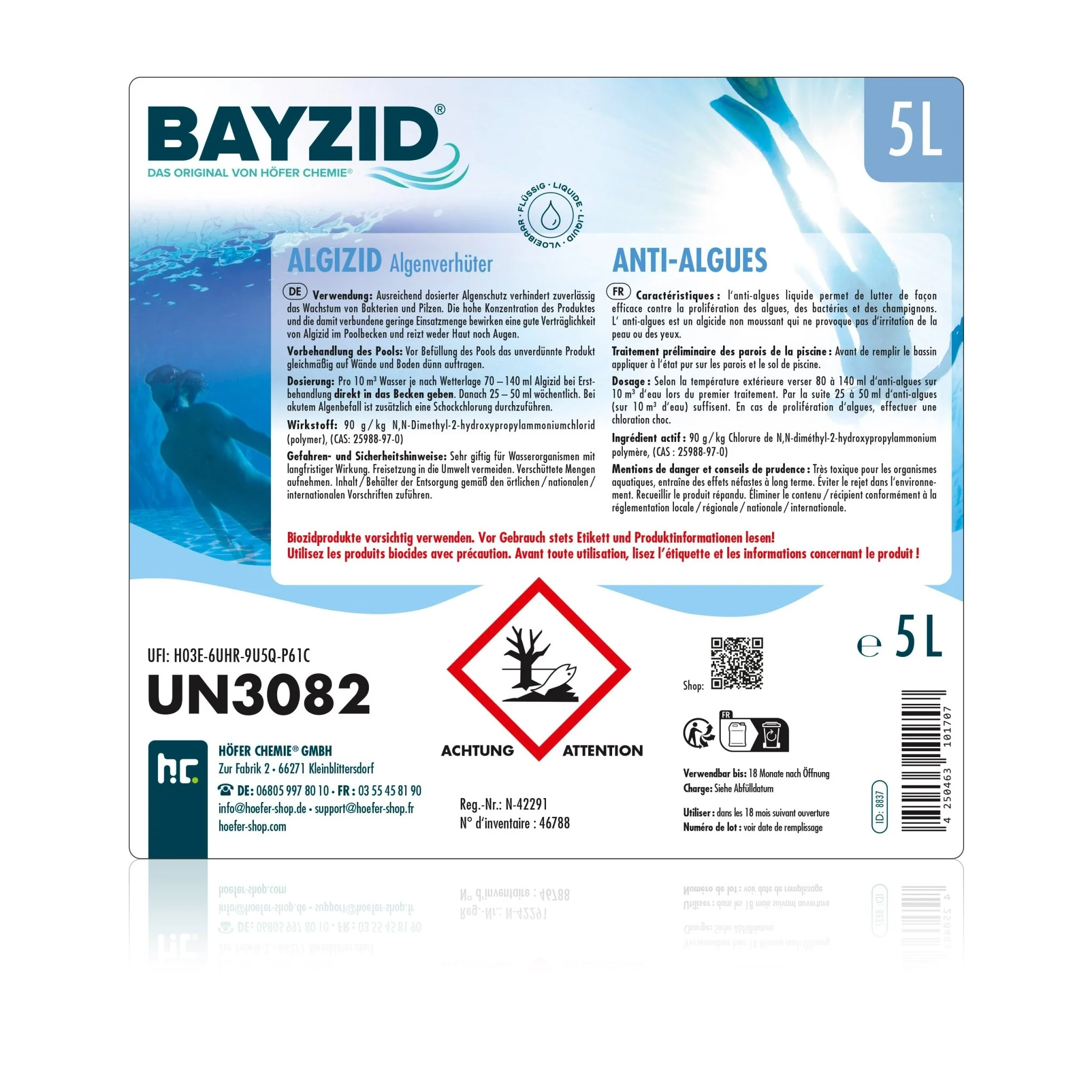 5 L BAYZID® Algizid Algenverhütung für Pools im Kanister - Image 10