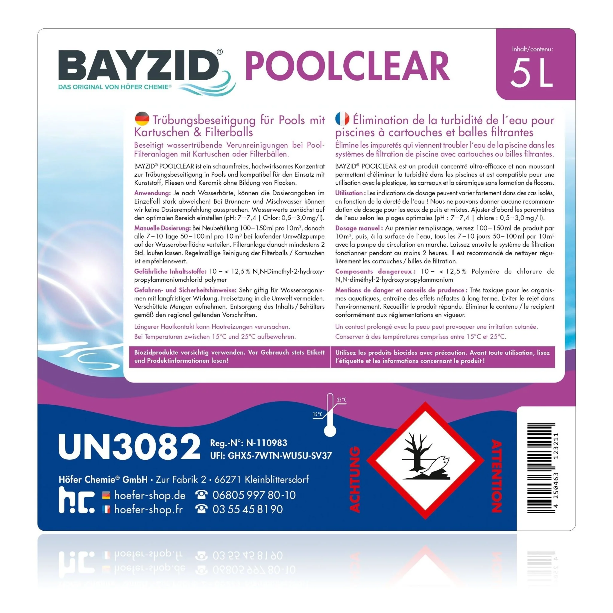 5 L BAYZID® Poolclear - Trübungsbeseitigung für Pool-Filter mit Kartuschen & Filterballs - Image 12