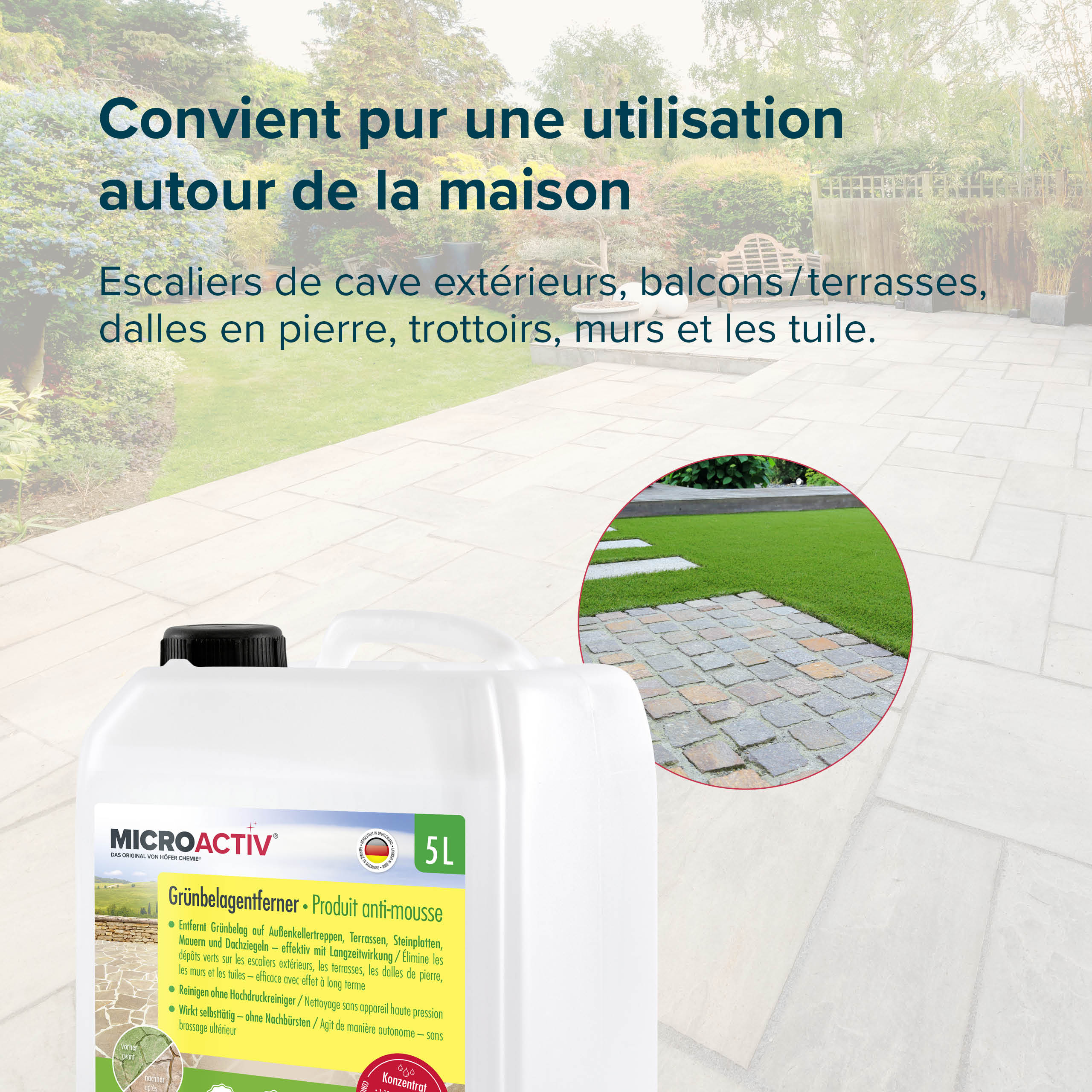 5 L MICROACTIV® Steinreiniger / Grünbelag-Entferner - Image 10