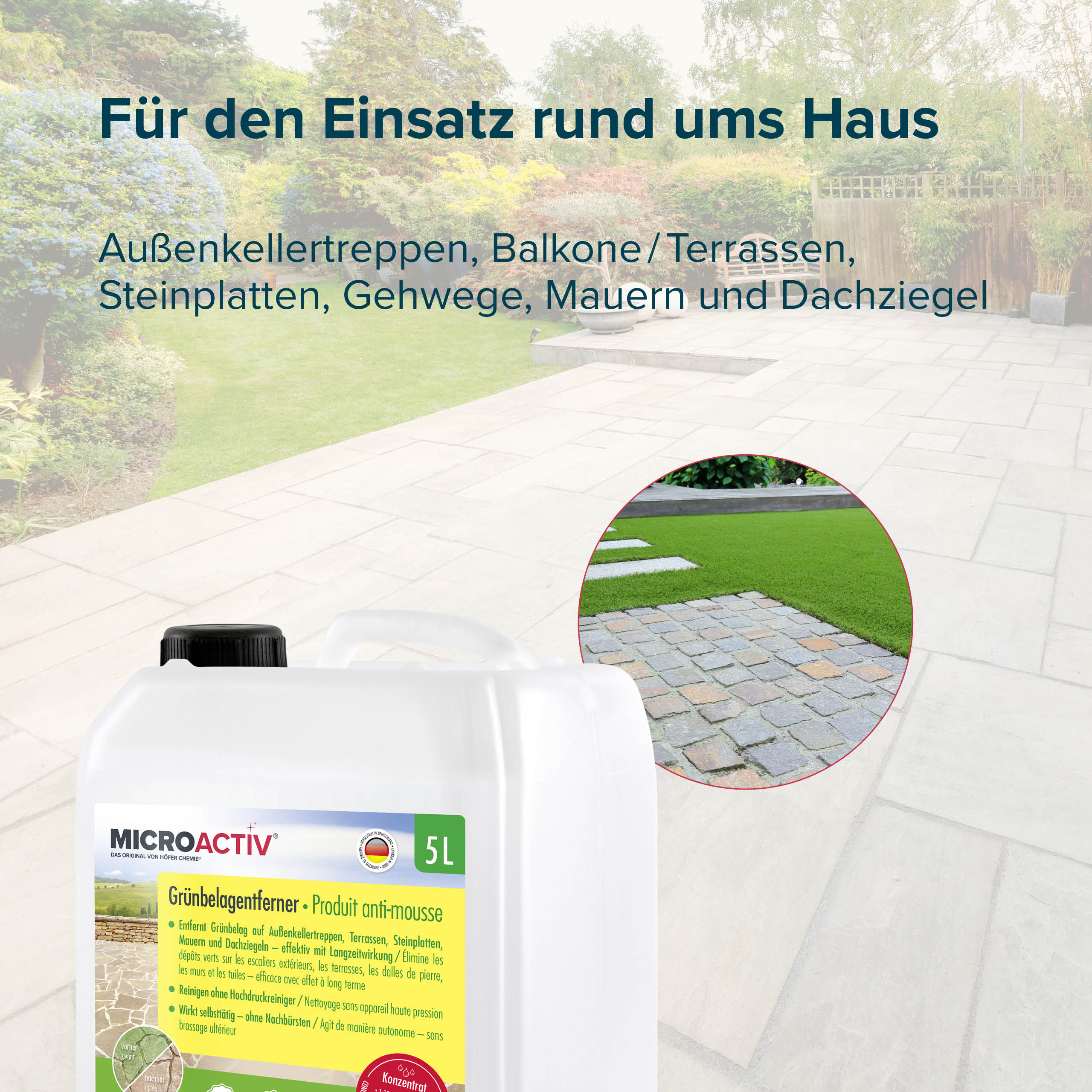 5 L MICROACTIV® Steinreiniger / Grünbelag-Entferner - Image 5