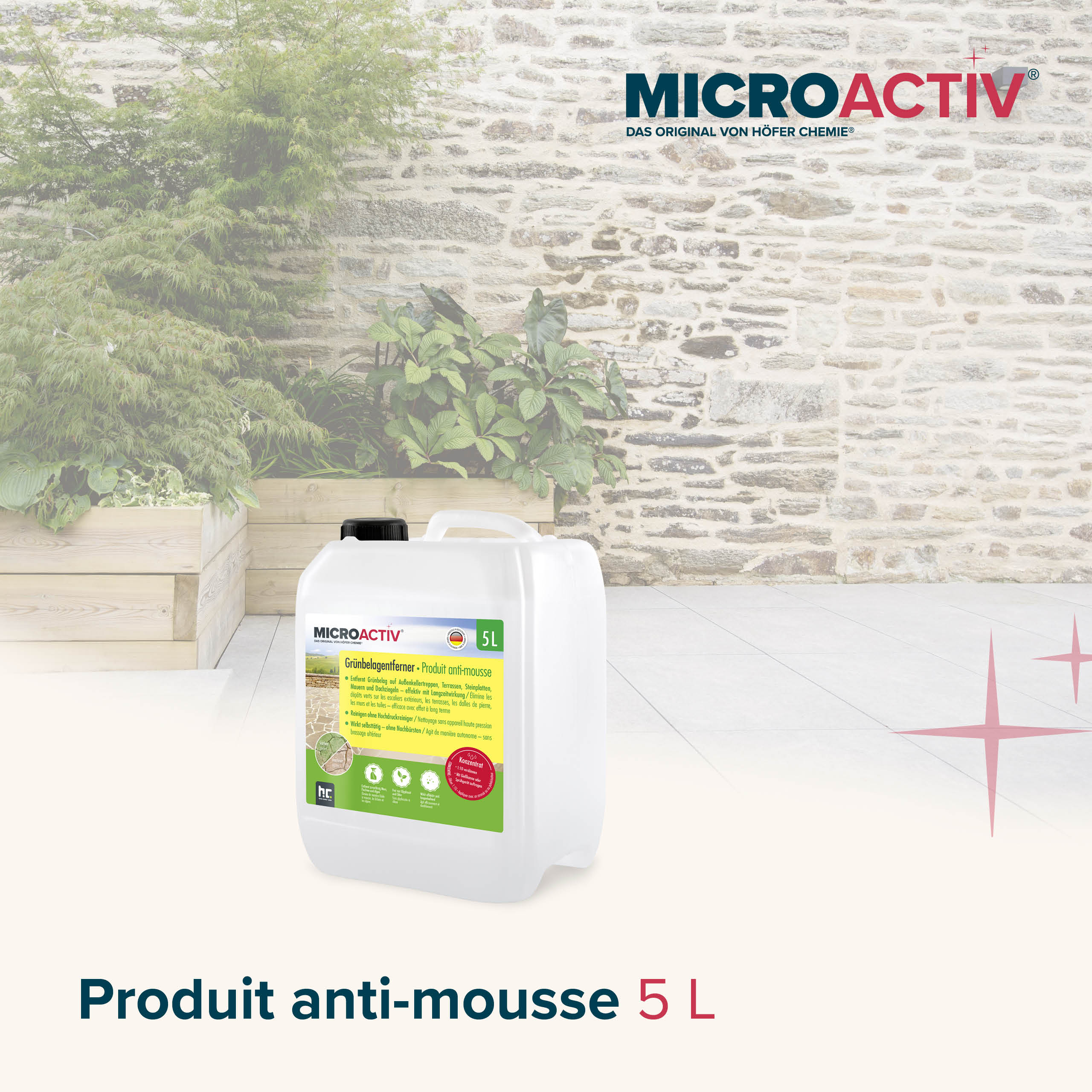 5 L MICROACTIV® Steinreiniger / Grünbelag-Entferner - Image 8
