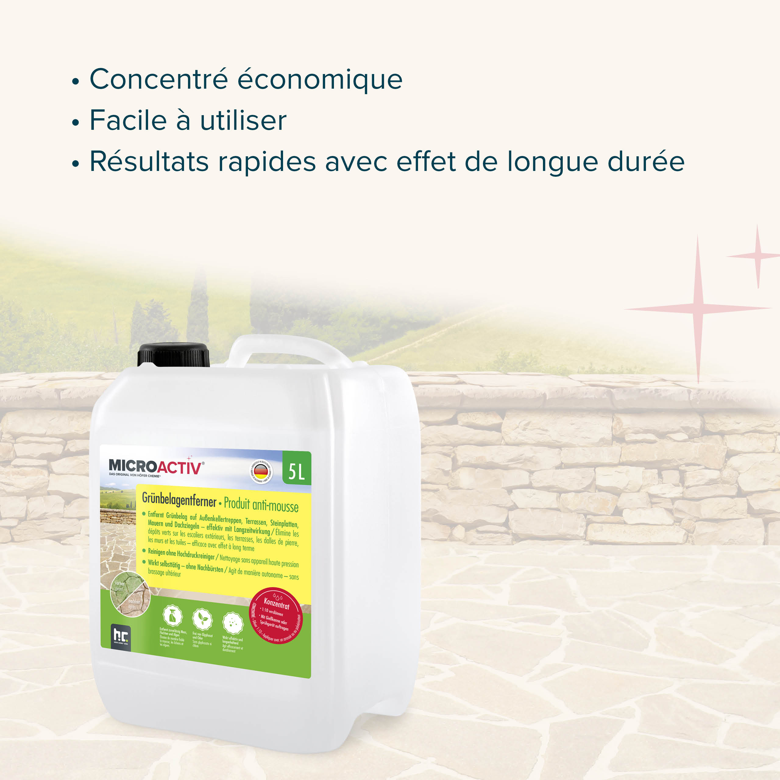 5 L MICROACTIV® Steinreiniger / Grünbelag-Entferner - Image 9