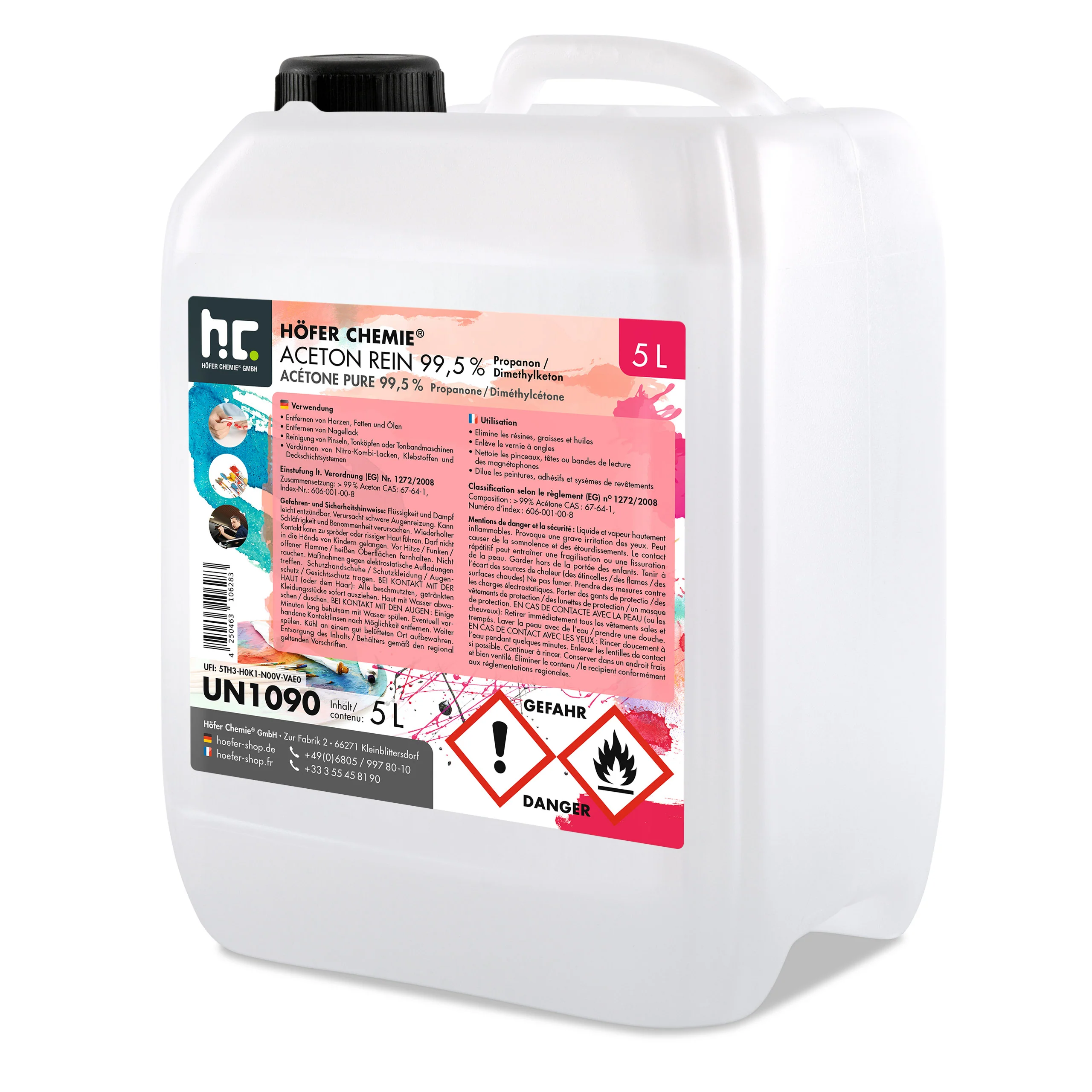 5 L Höfer Chemie® Aceton rein 99,5% in Kanister - Image 16