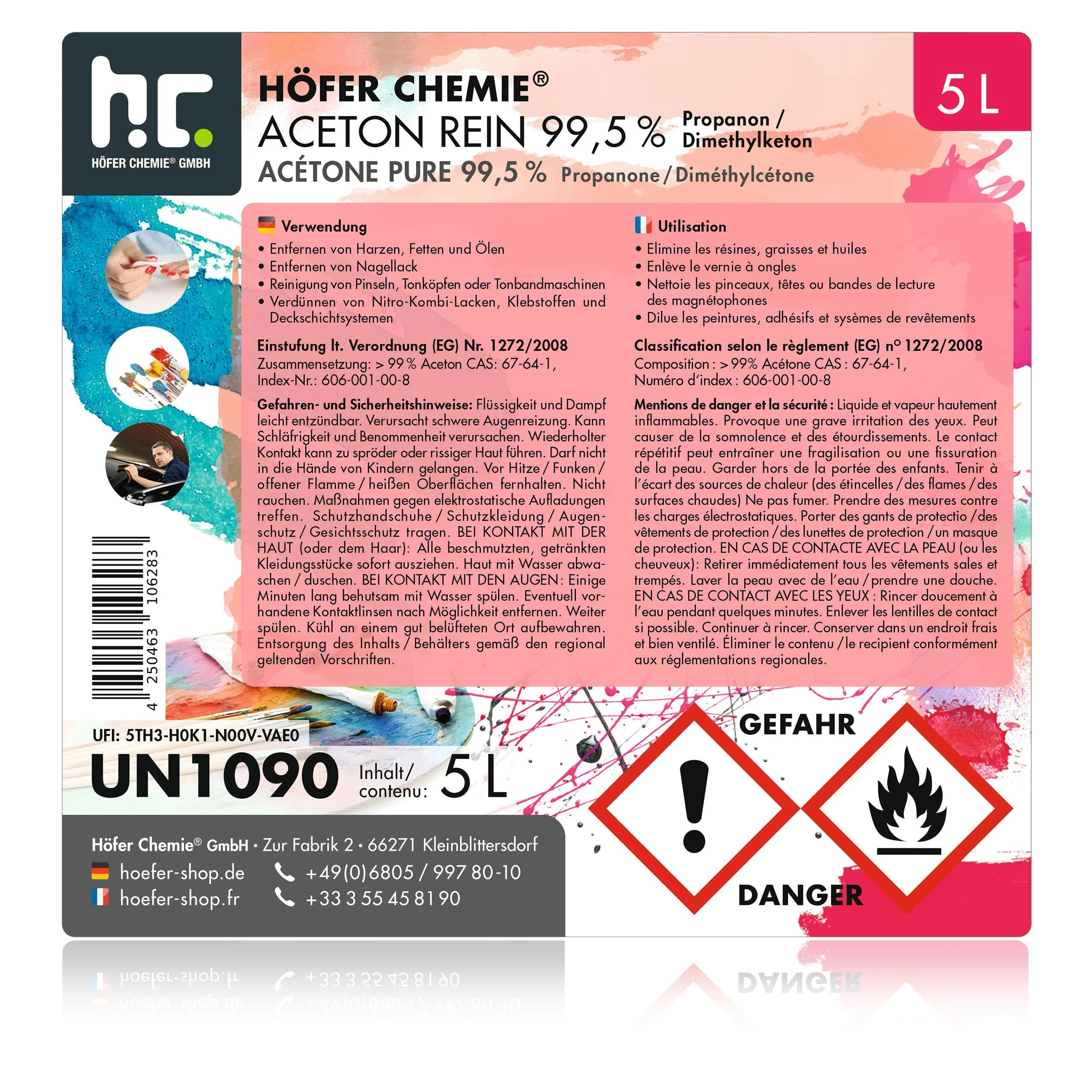 5 L Höfer Chemie® Aceton rein 99,5% in Kanister - Image 19