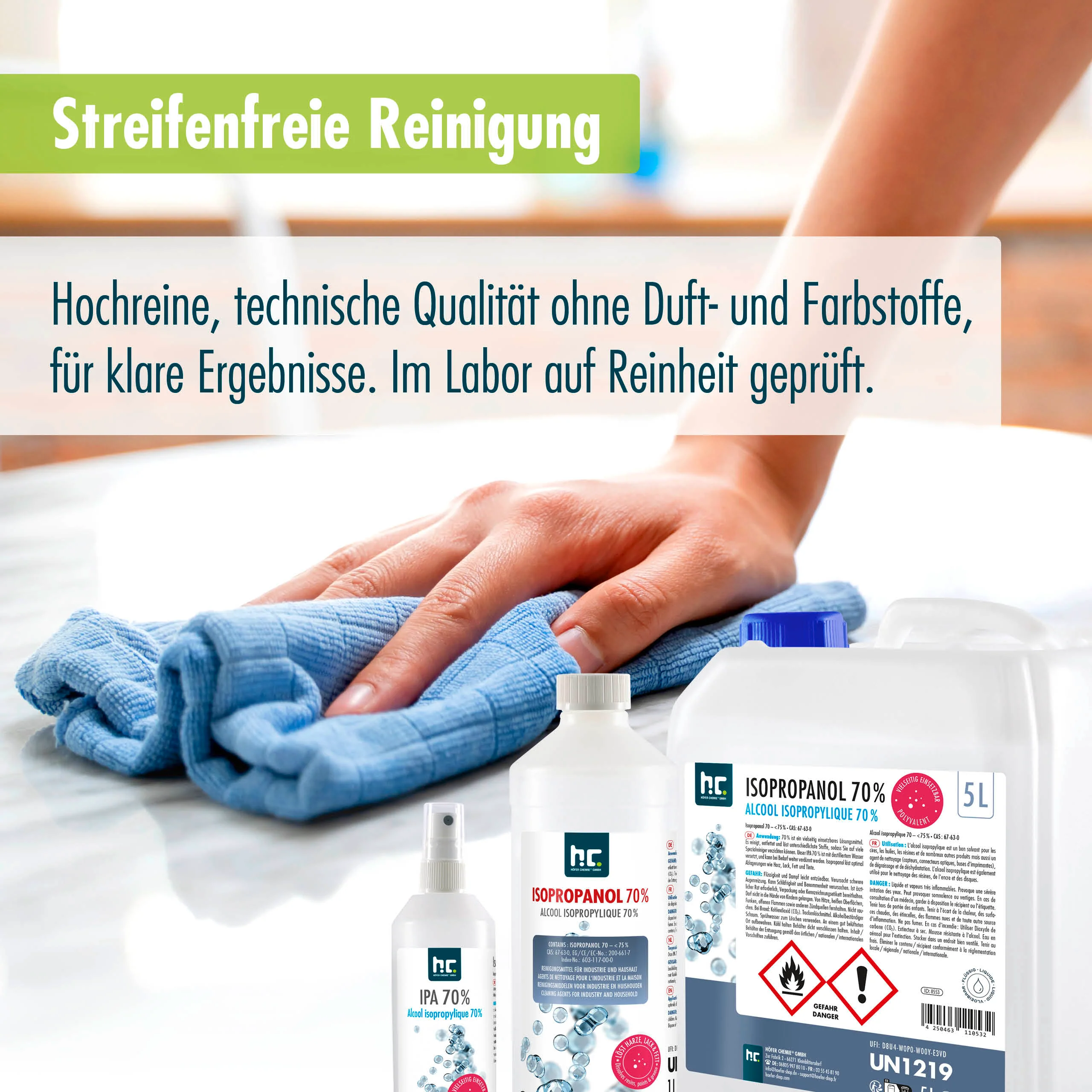 5 L Höfer Chemie® Isopropanol 70% in Kanistern - Image 3